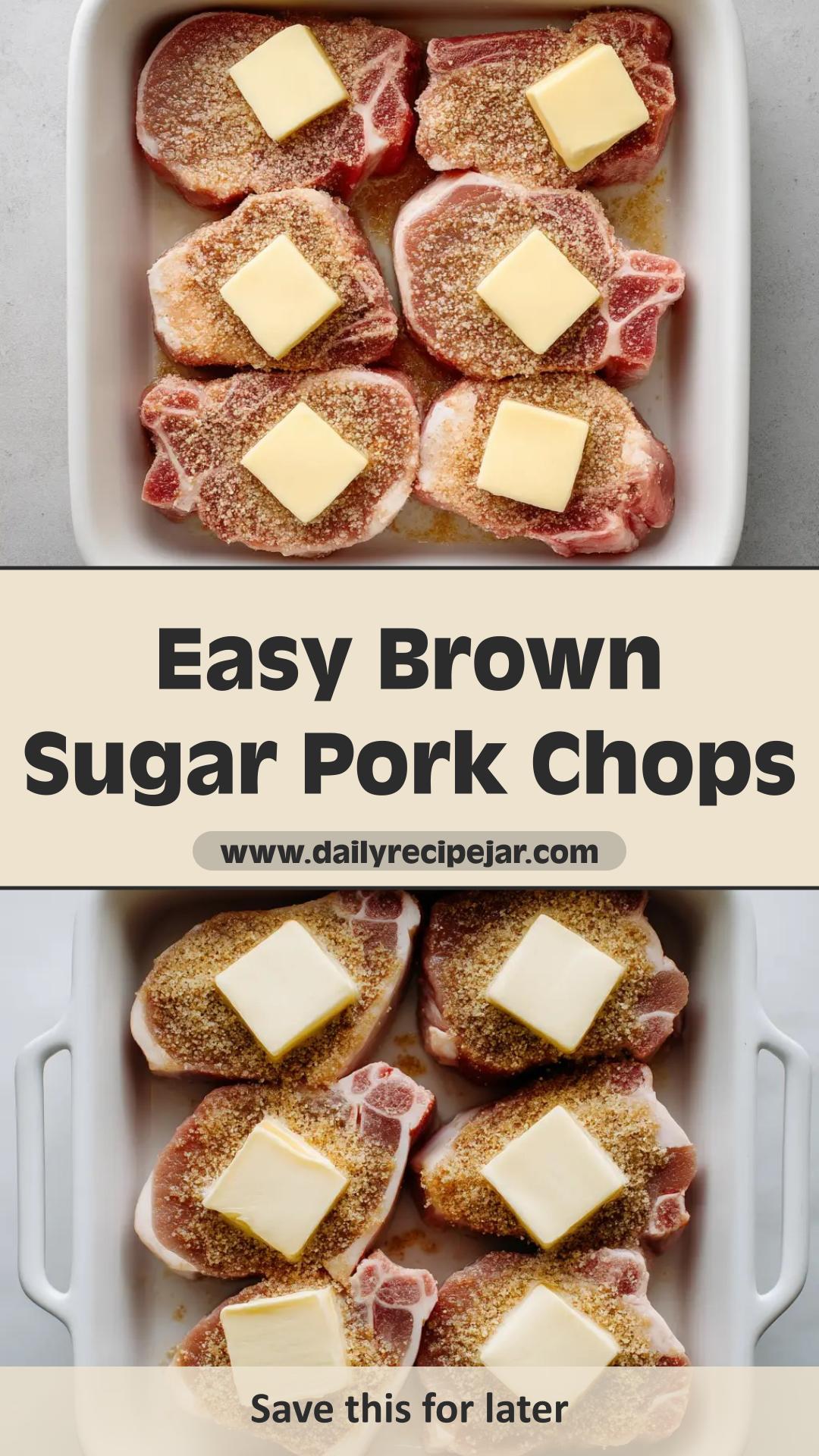 Brown Sugar Pork Chops With Garlic Soy Glaze — pin 1