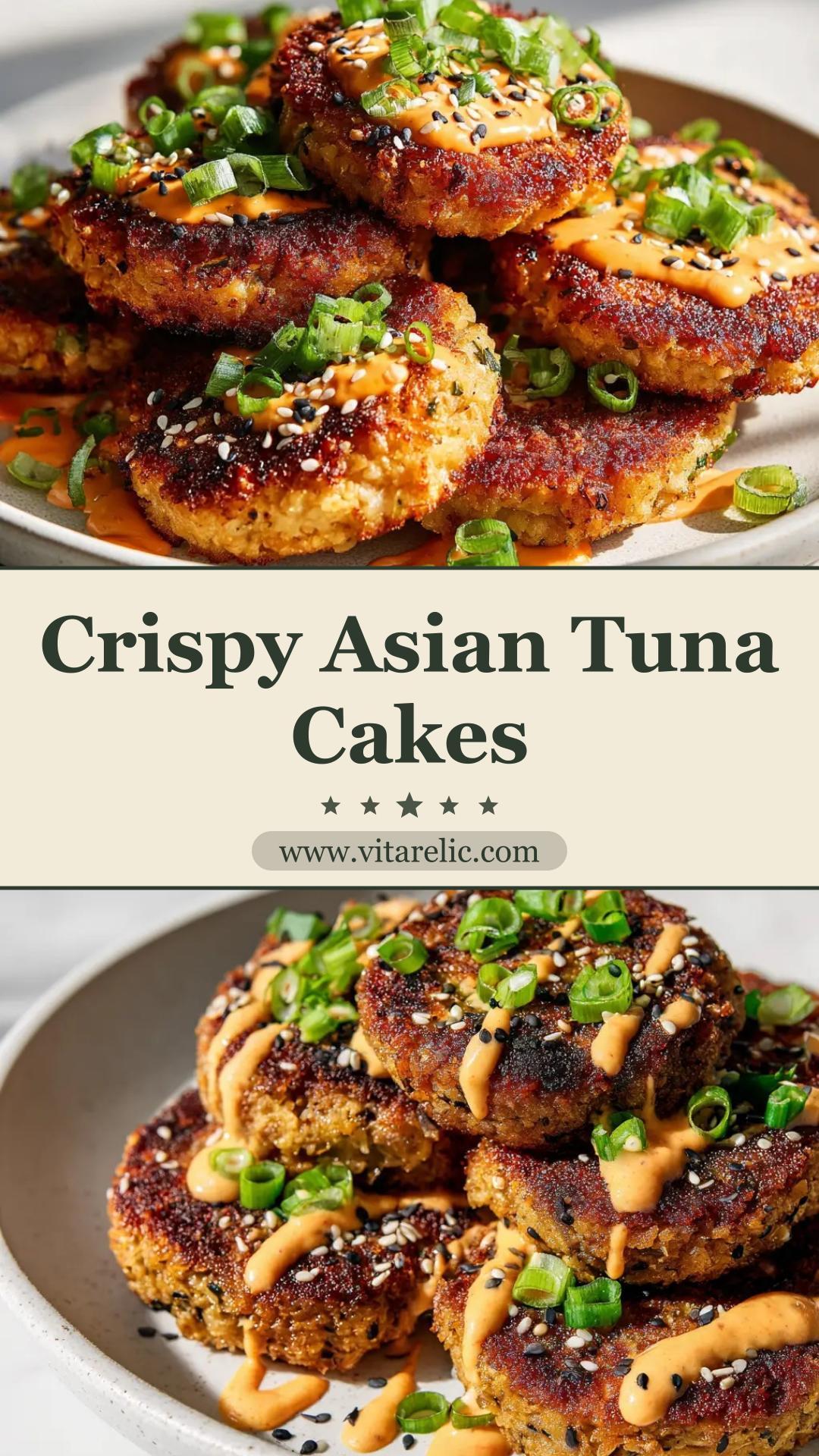 Asian Tuna Cakes with Sriracha Aioli — pin 1