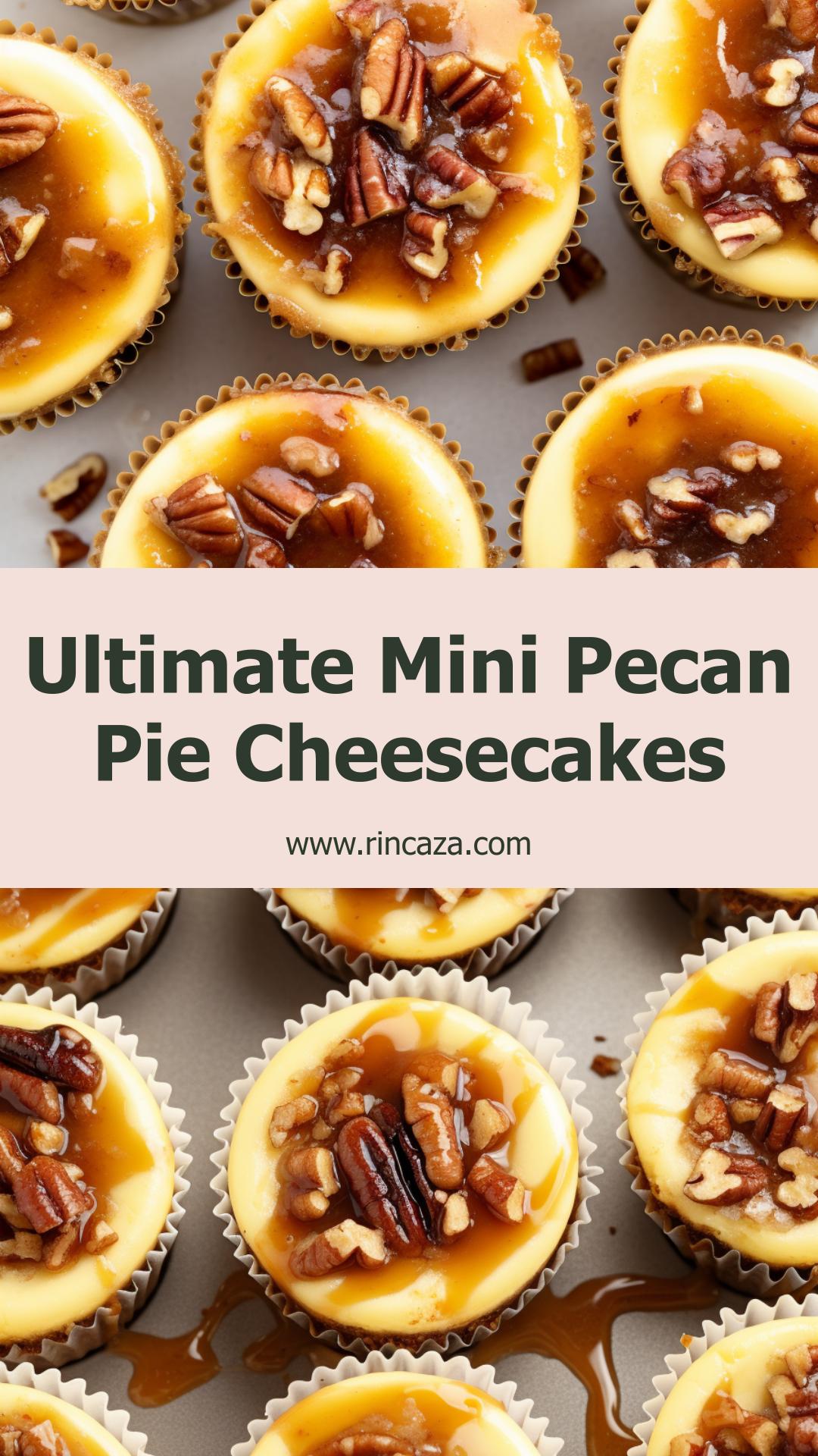 Mini Pecan Pie Cheesecakes with Toasted Pecan Brown Sugar Topping — pin 3