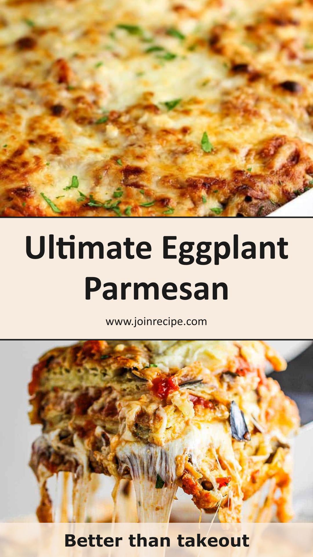 Authentic Eggplant Parmesan with Homemade Marinara and Fresh Mozzarella — pin 3