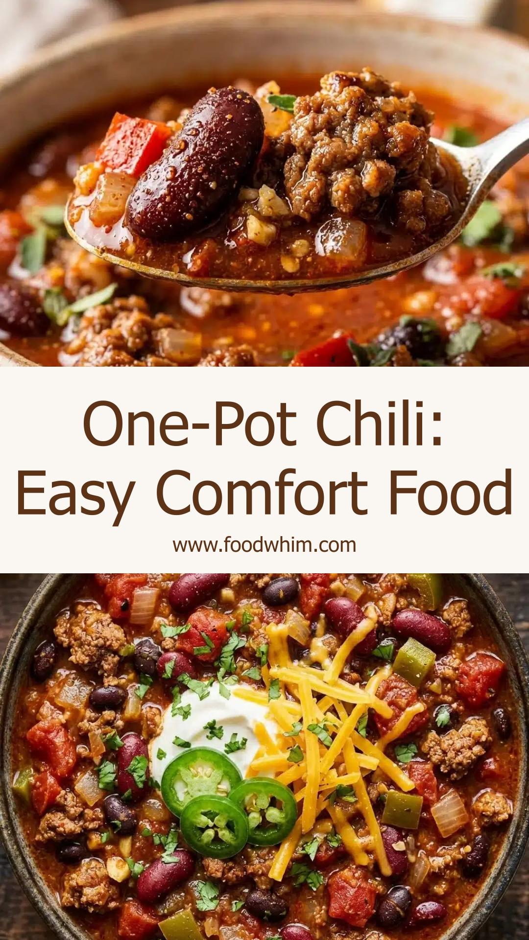 One-Pot Chili: A Cozy Comfort Food for Easy Meal Prep — pin 1