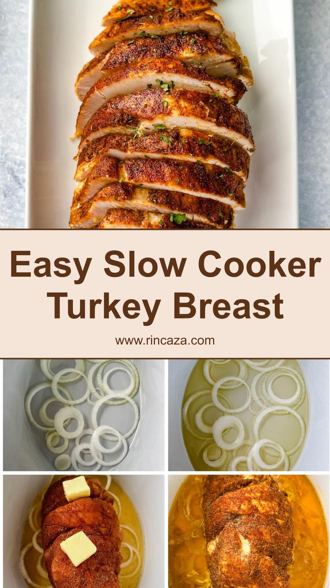 Slow Cooker Boneless Turkey Breast with Smoked Paprika and Onions — pin 1