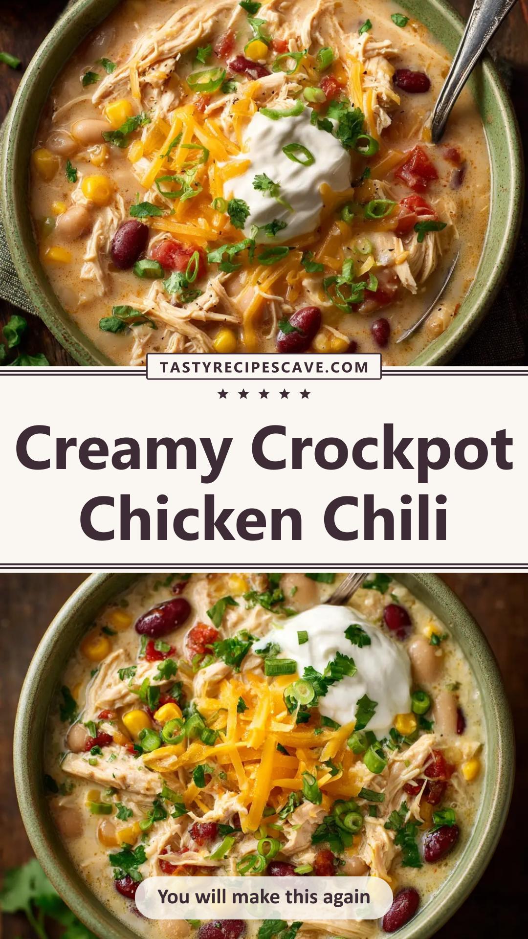 Crockpot Cream Cheese Chicken Chili with Green Chiles — pin 2