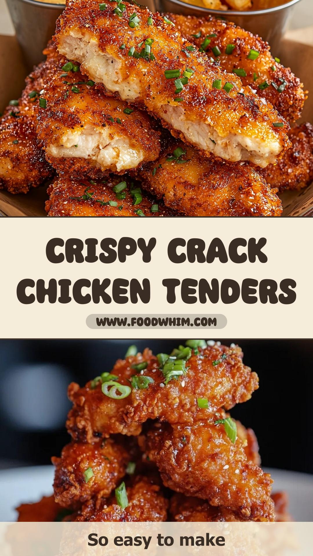 Crack Chicken Tenders with Ranch Parmesan Ritz Cracker Coating — pin 1