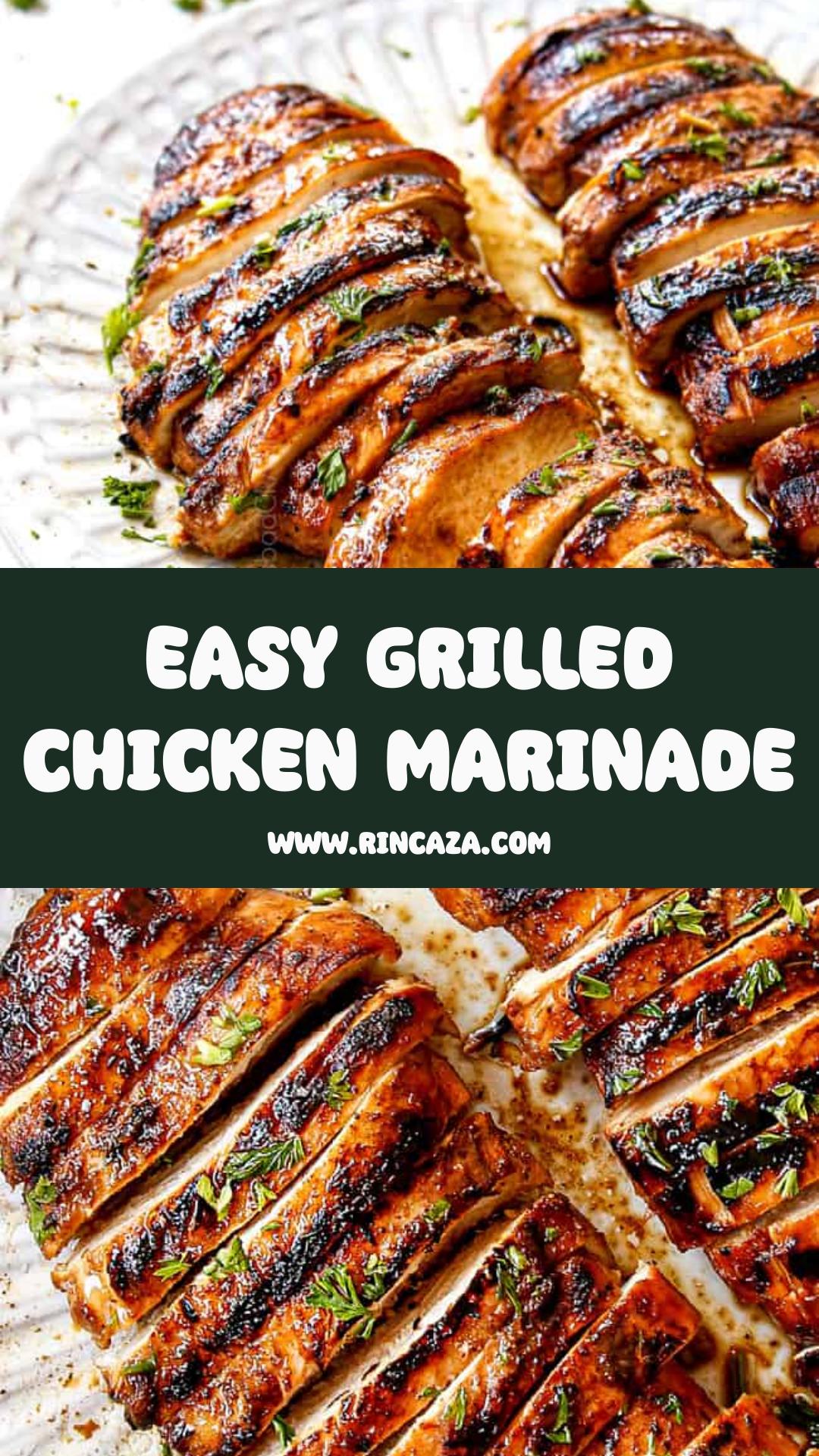 Grilled Chicken Marinade with Savory Tangy Balsamic Lemon Flavor — pin 1