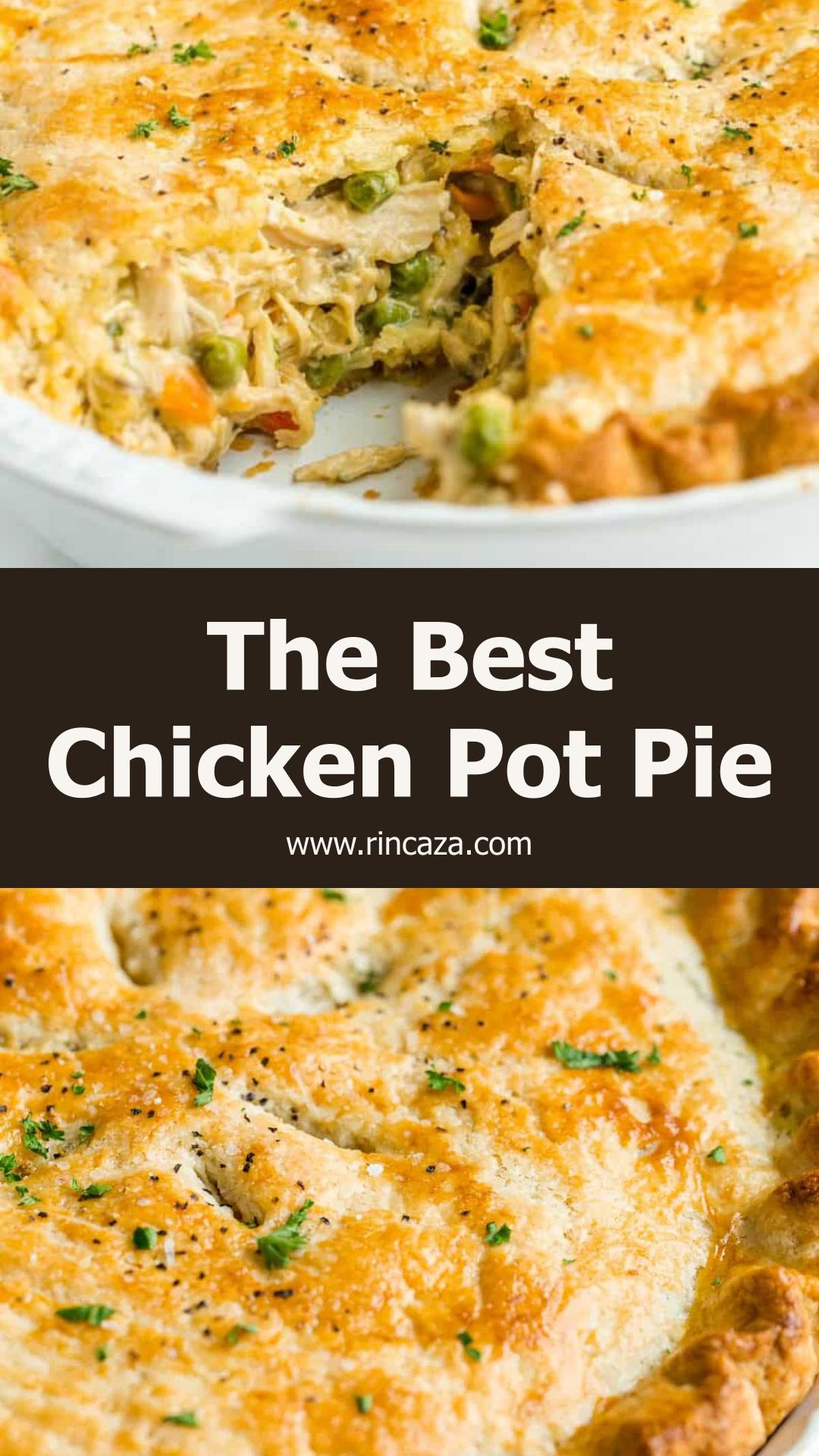 Chicken Pot Pie with Creamy Gravy and Flaky Double Crust — pin 1