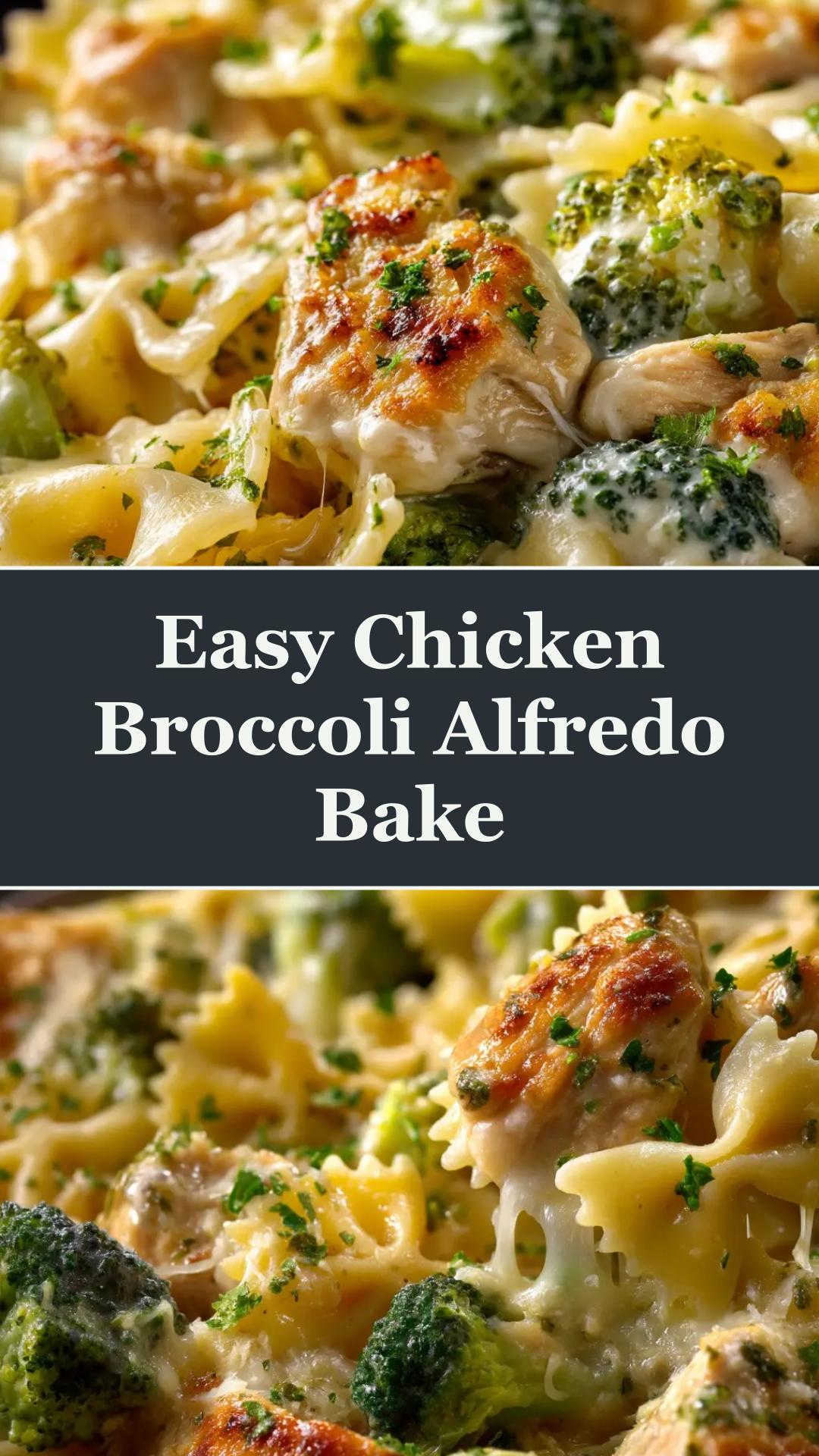 Chicken and Broccoli Alfredo Bake with Homemade Alfredo Sauce — pin 2