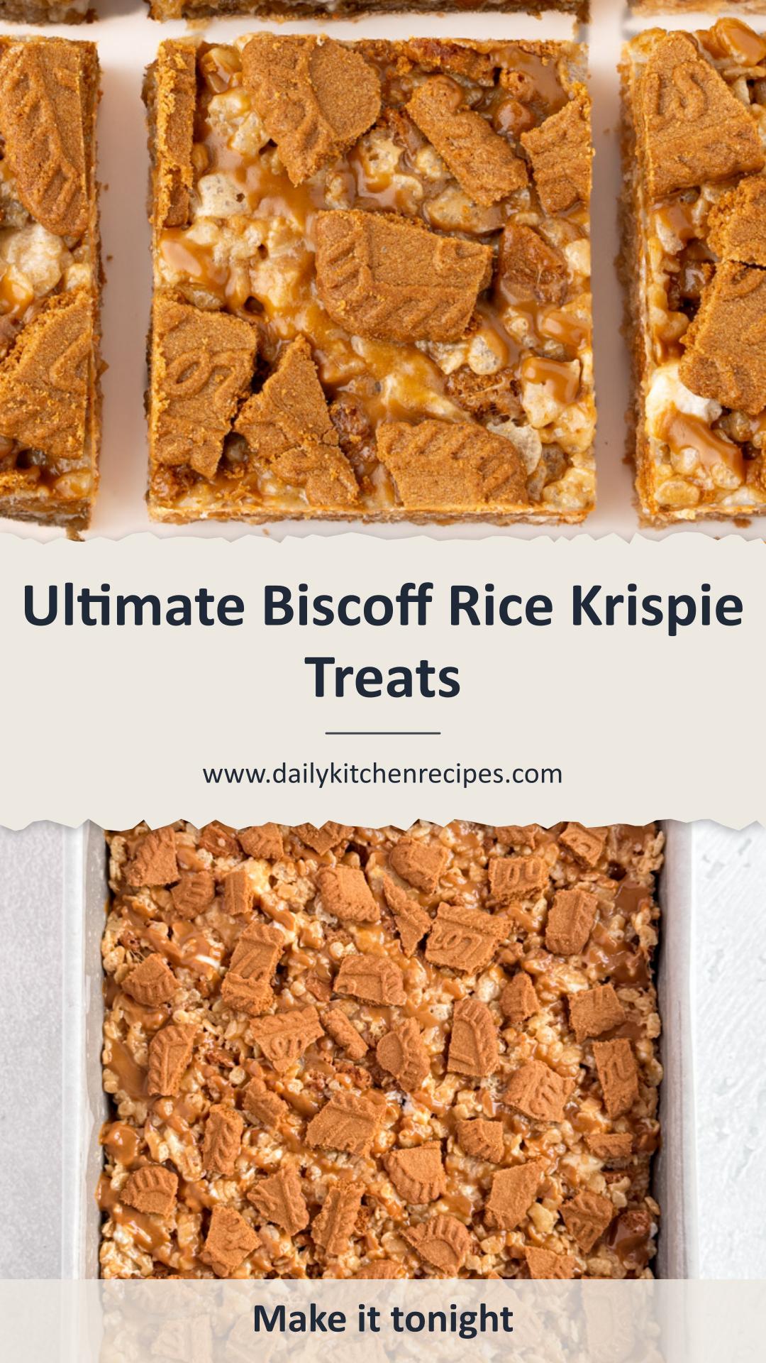 Biscoff Rice Krispie Treats 6 Ingredients Ultimate Delight — pin 1