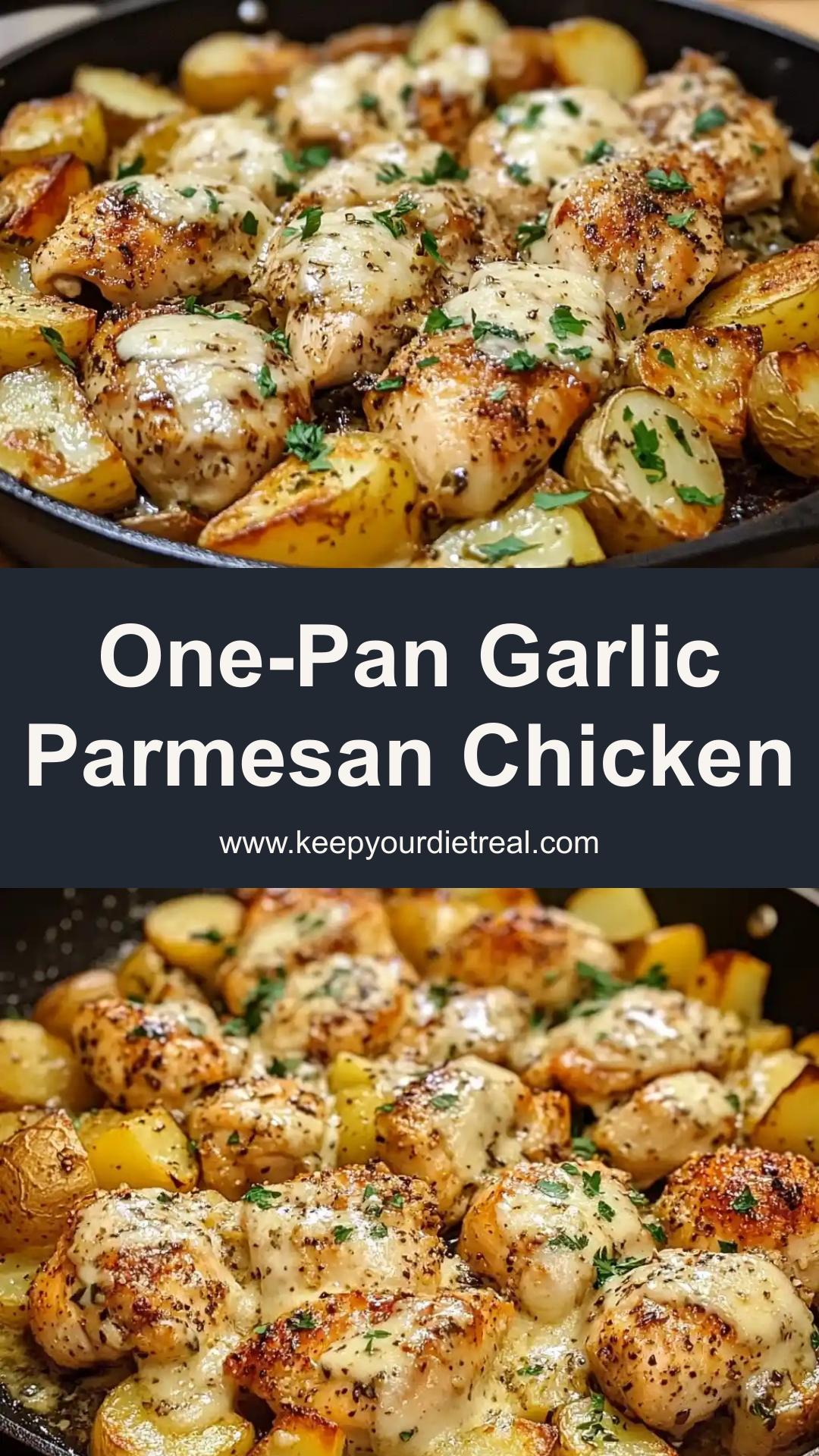 Garlic Parmesan Chicken and Potatoes Skillet: A One-Pan Comfort Meal — pin 2
