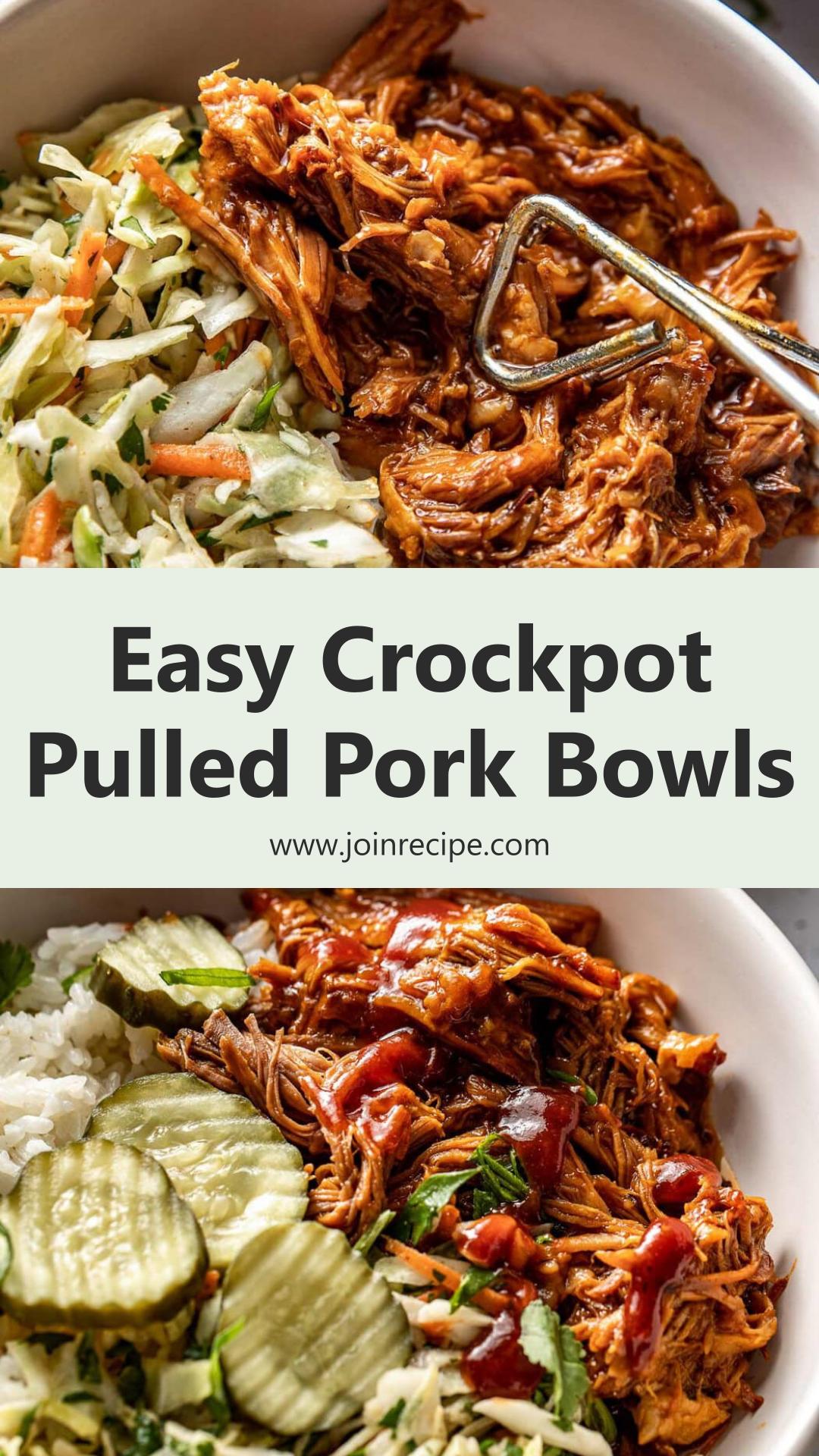 Crockpot Pulled Pork Bowls — pin 1