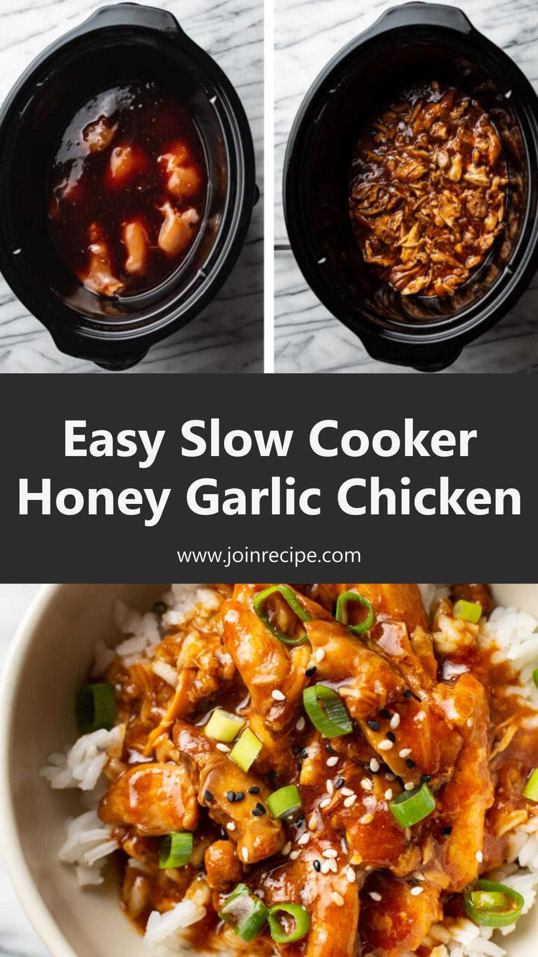 Honey Garlic Slow Cooker Chicken Thighs with Sweet-Savory Ginger Sauce — pin 2