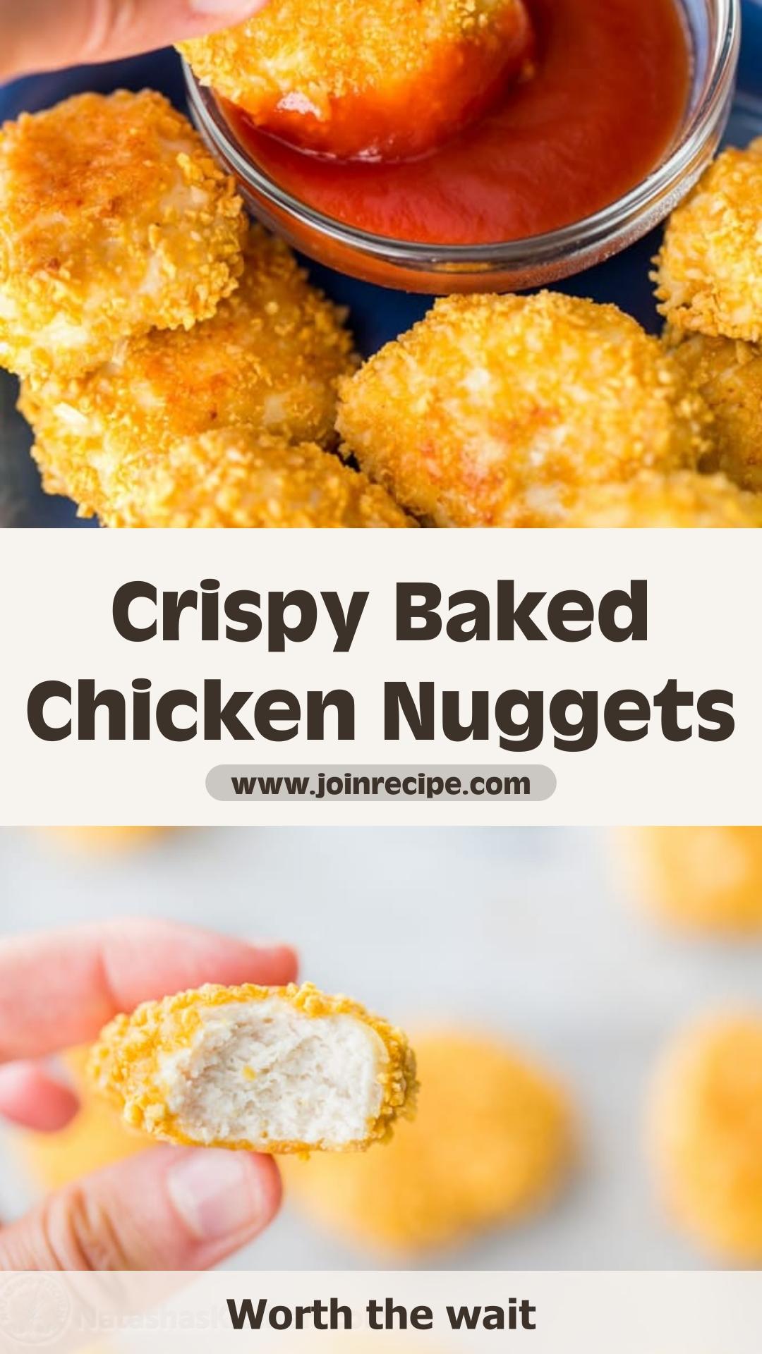 Baked Chicken Nuggets with Crisp Parmesan Corn Flake Crust — pin 2