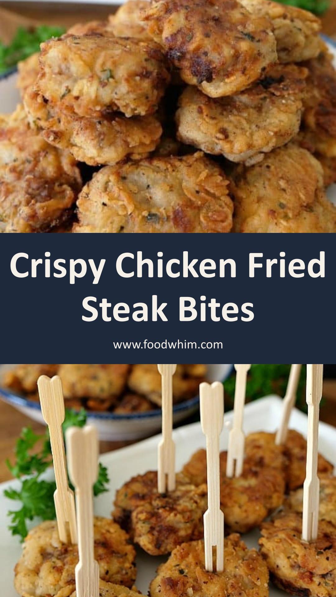 Chicken Fried Steak Bites with Crunchy Seasoned Coating — pin 4