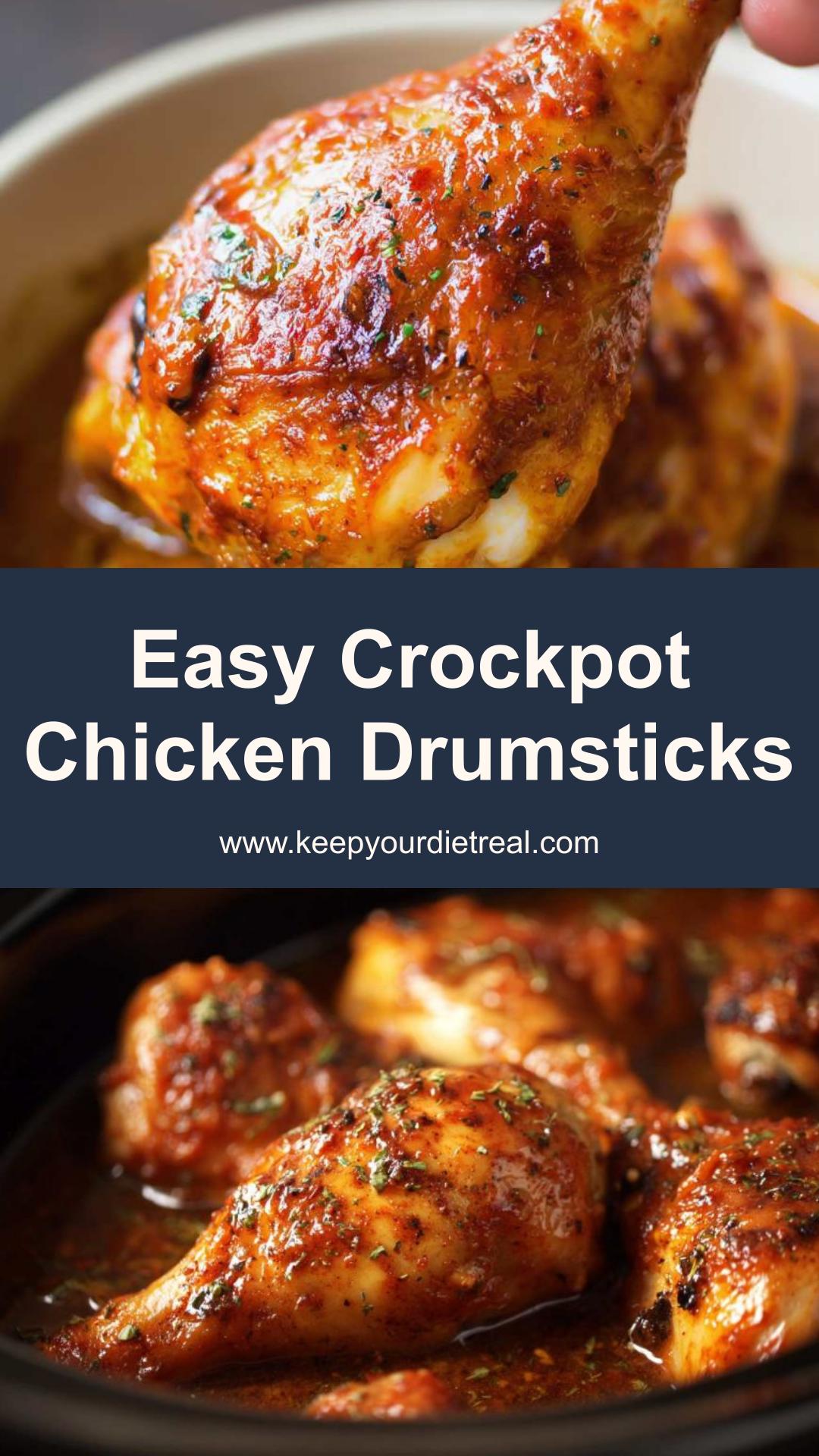 Tender Crockpot Chicken Drumsticks with Savory Garlic Lemon Broth — pin 2
