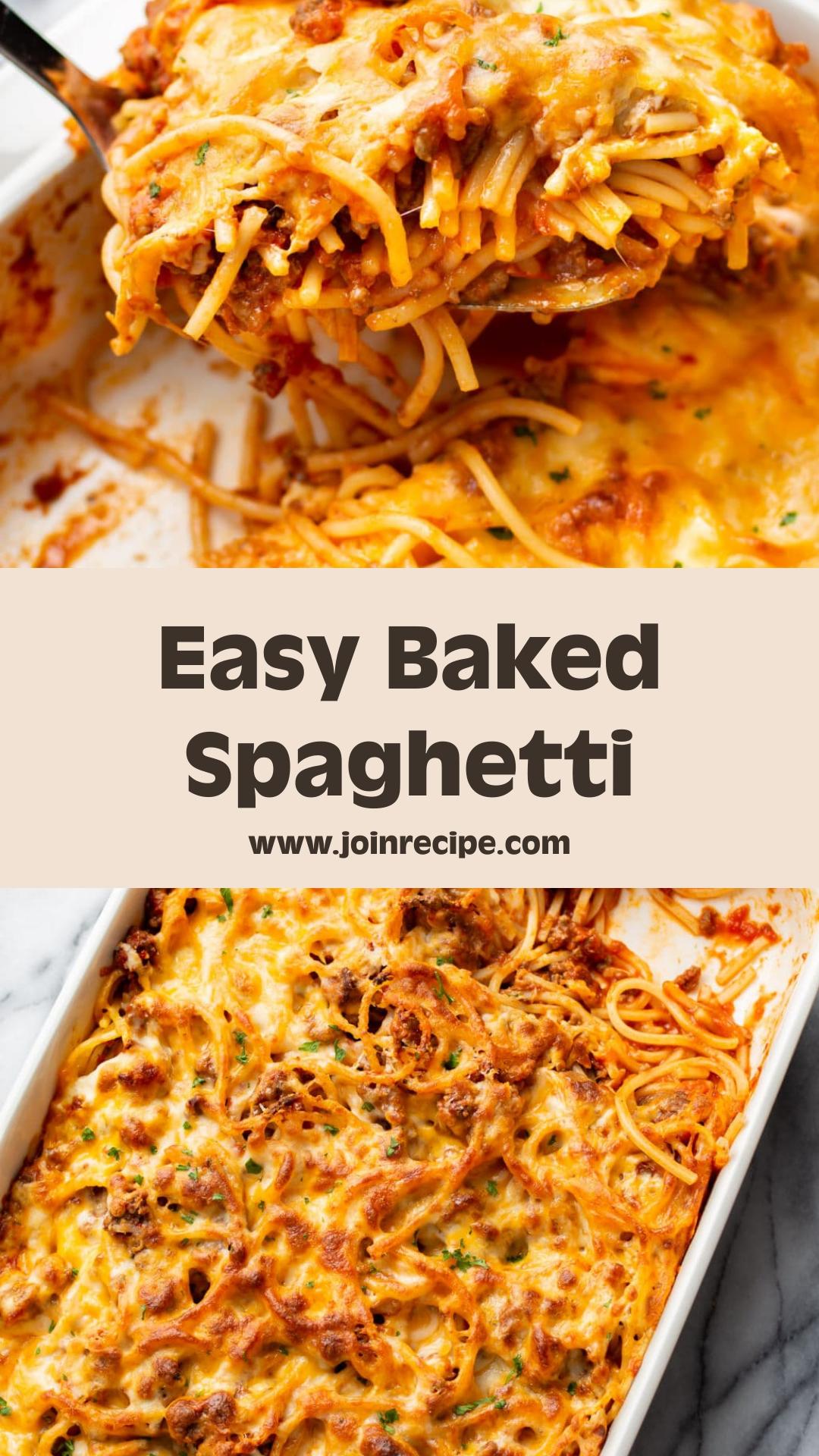Easy Baked Spaghetti: Cheesy Comfort Food Ready in 45 Minutes — pin 3