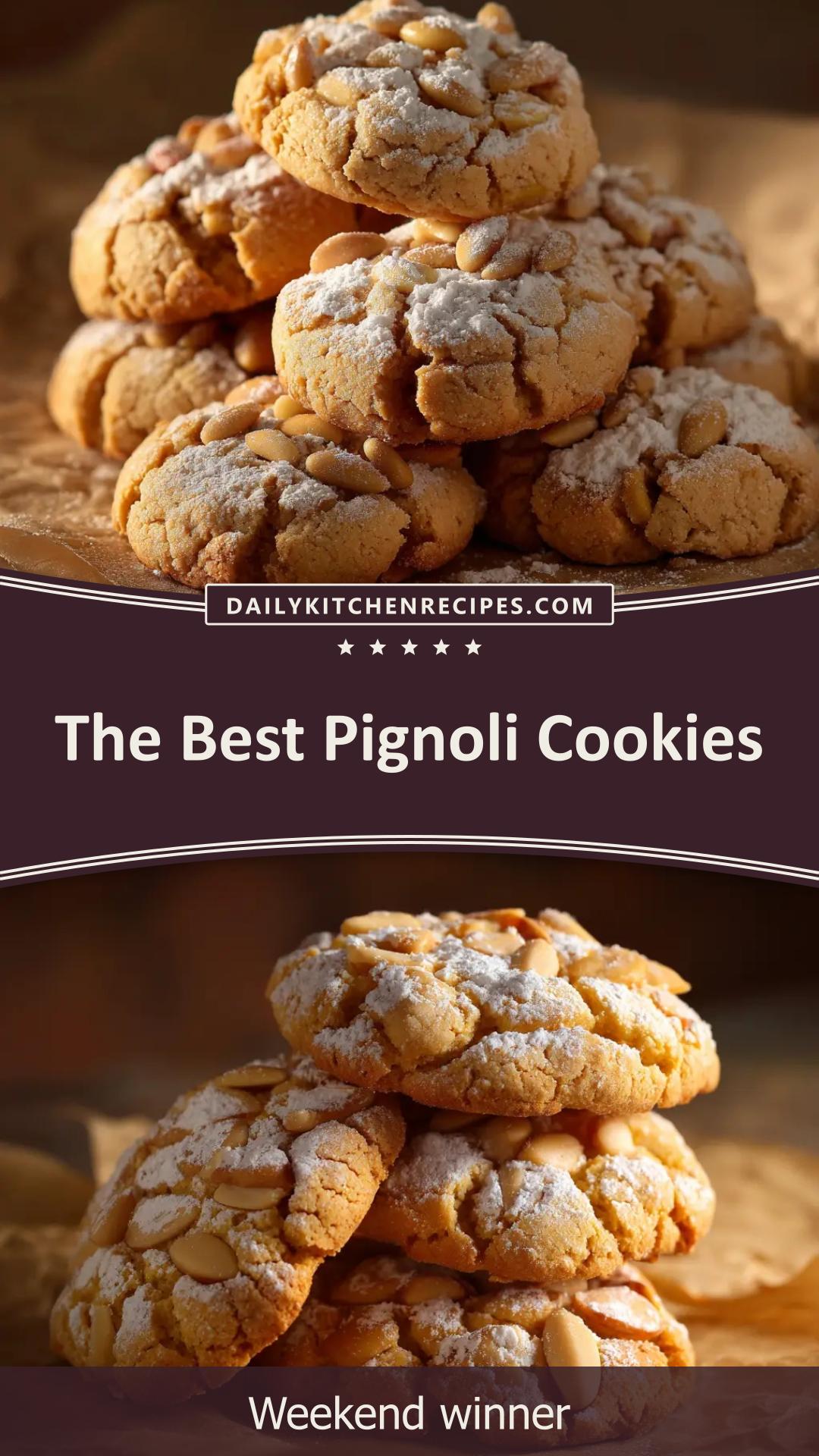 Pignoli Cookies: Authentic Italian Almond Cookies — pin 1