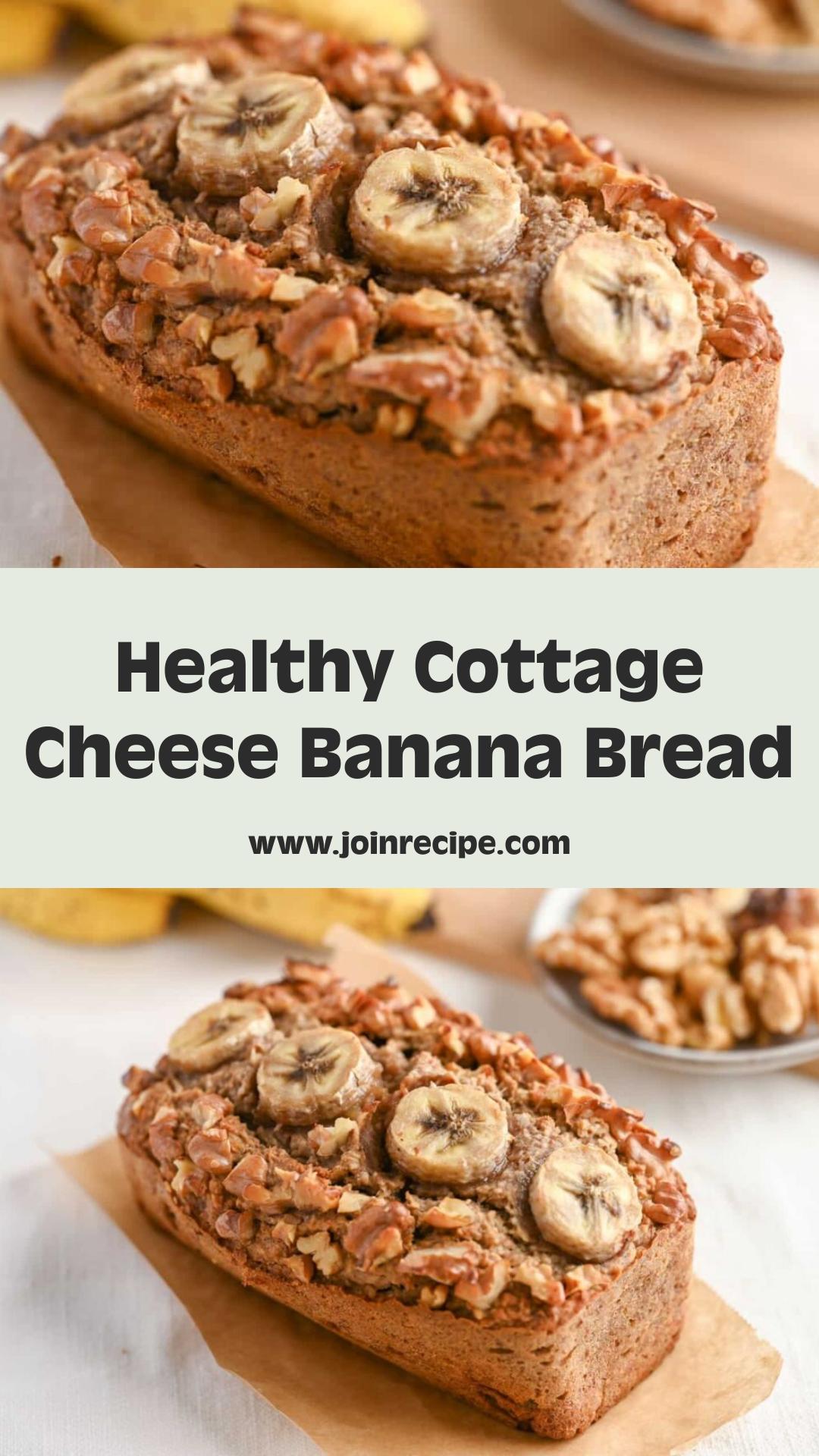 Cottage Cheese Banana Bread with Ripe Bananas and Cinnamon — pin 3