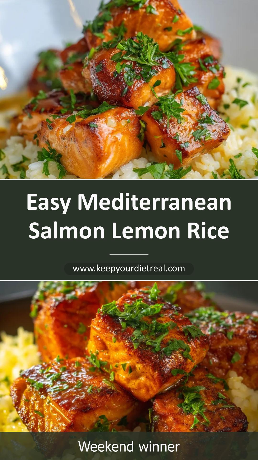 Mediterranean Salmon Lemon Rice: A 30-Minute Meal — pin 1