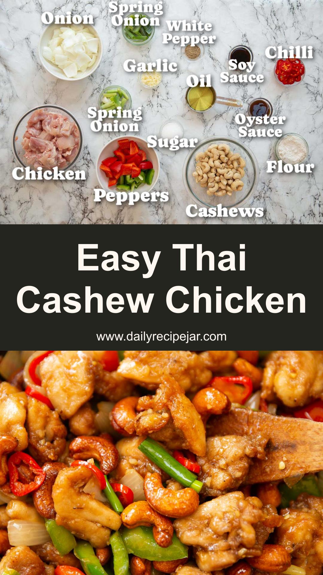 Thai Cashew Chicken With Glossy Oyster Sauce — pin 1