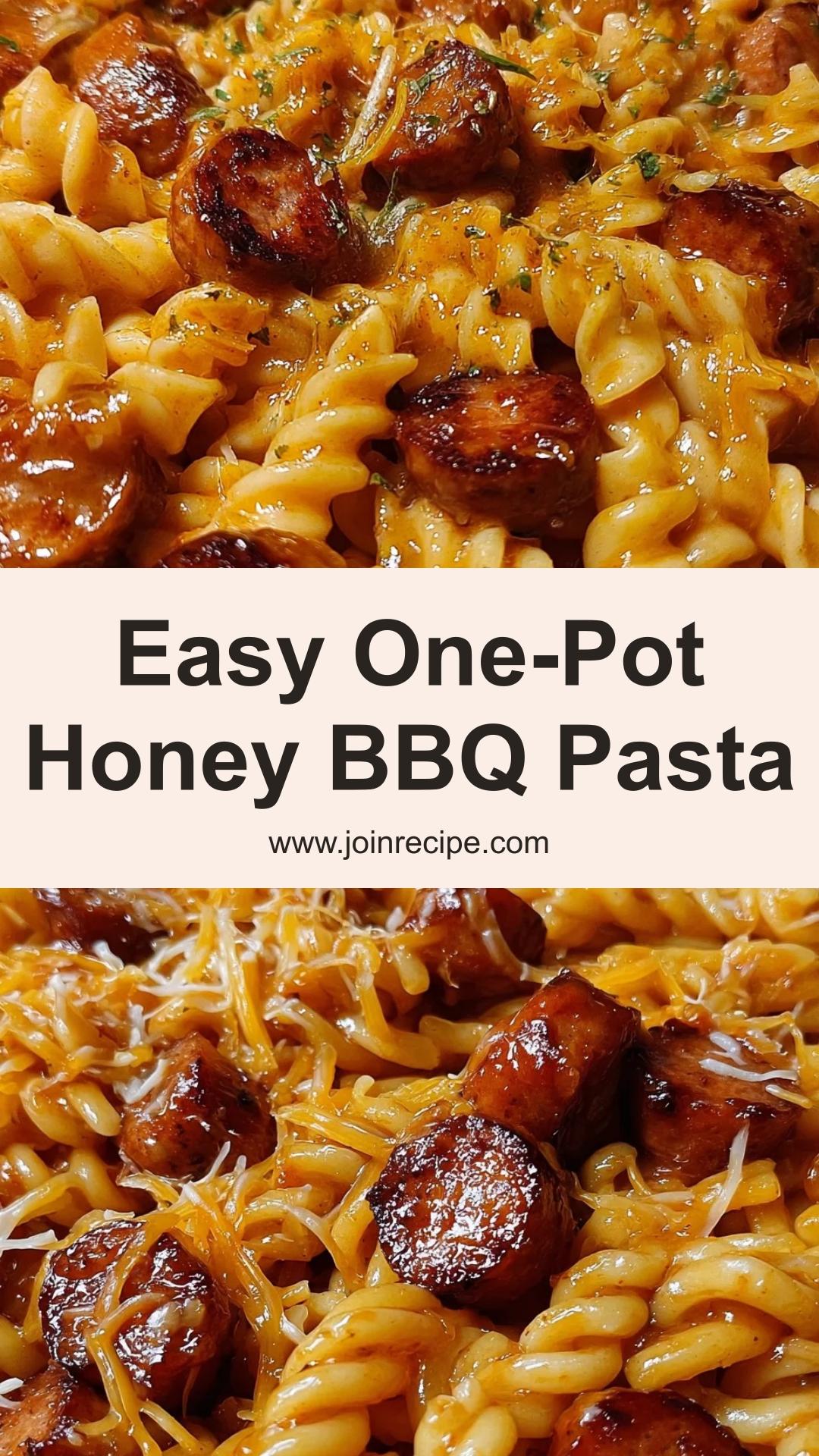 One-Pot Honey BBQ Sausage Pasta — pin 2