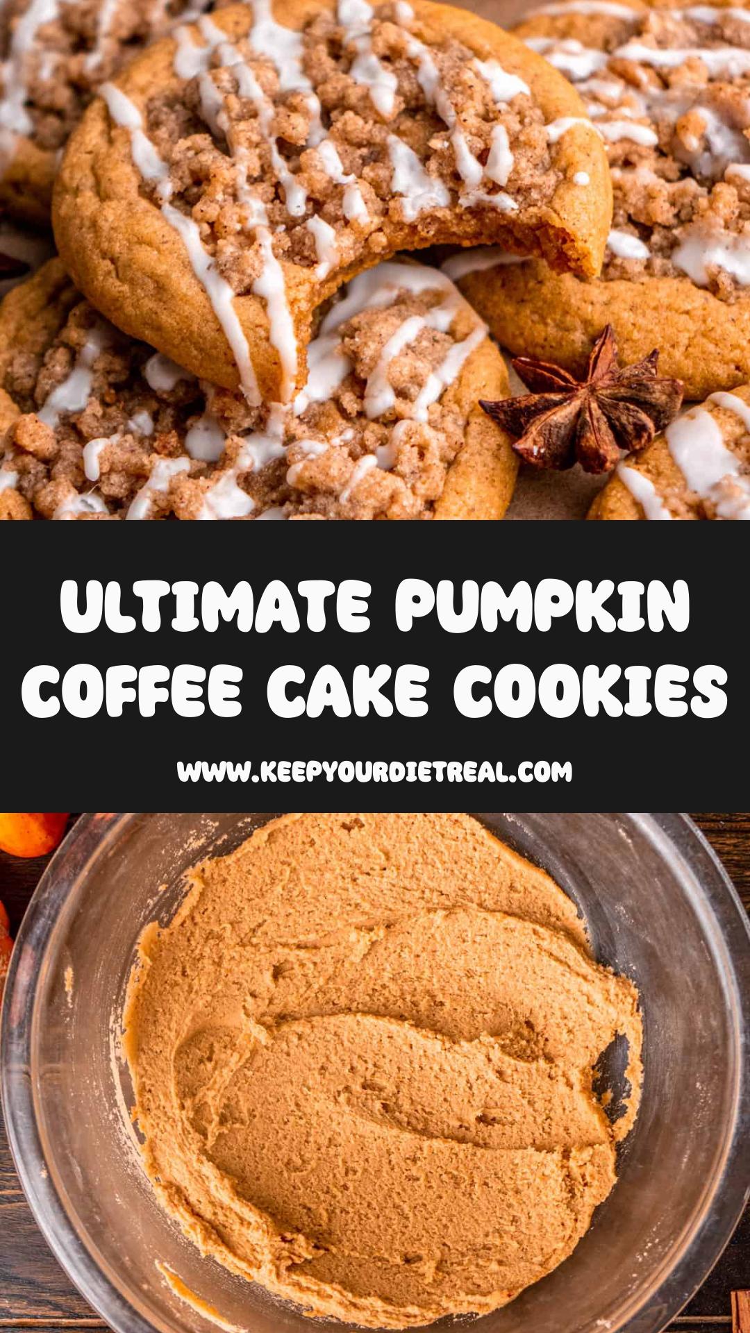 Pumpkin Coffee Cake Cookies with Crunchy Brown Sugar Streusel — pin 3