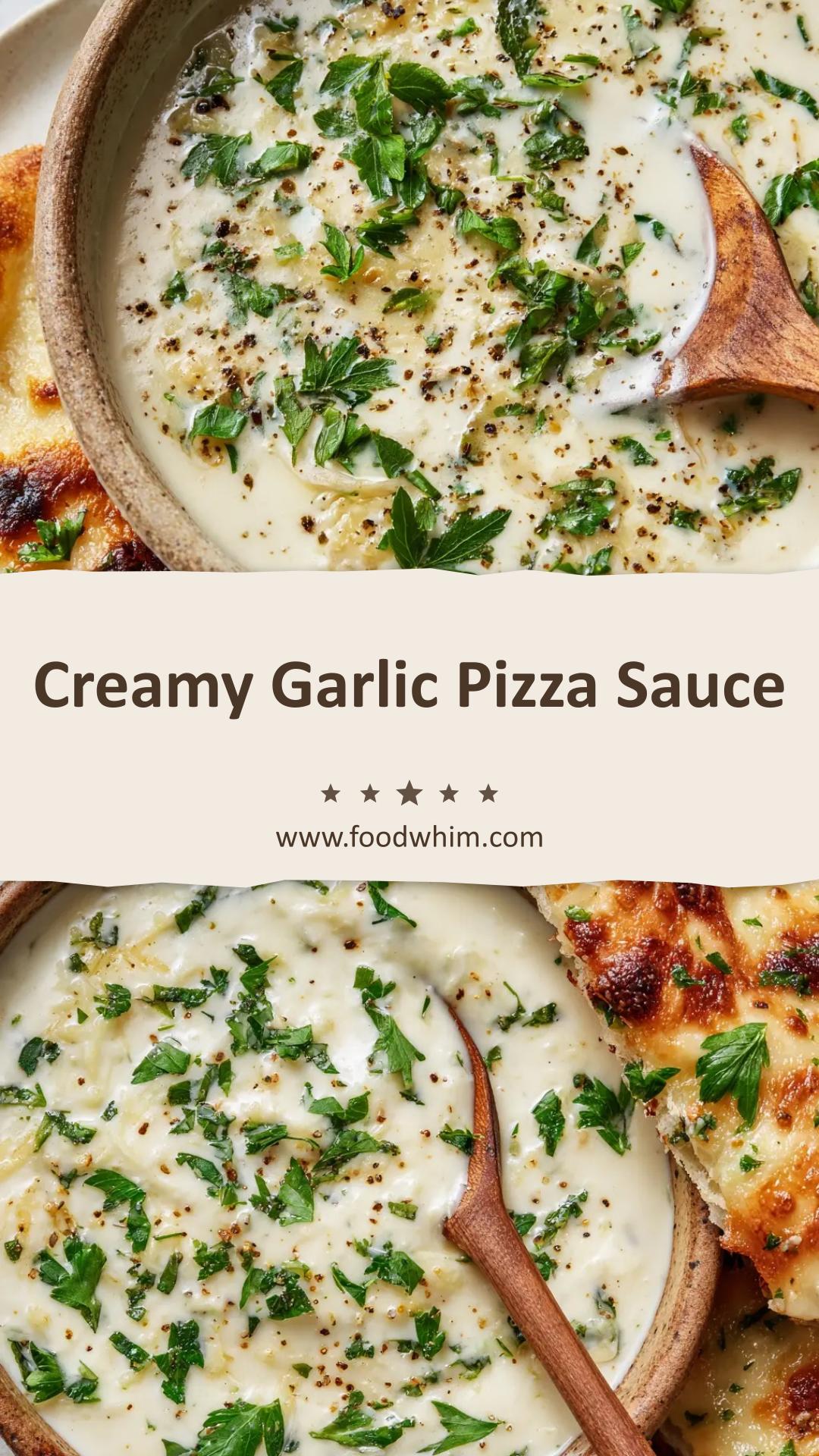 White Garlic Pizza Sauce with Parmesan and Black Pepper — pin 1