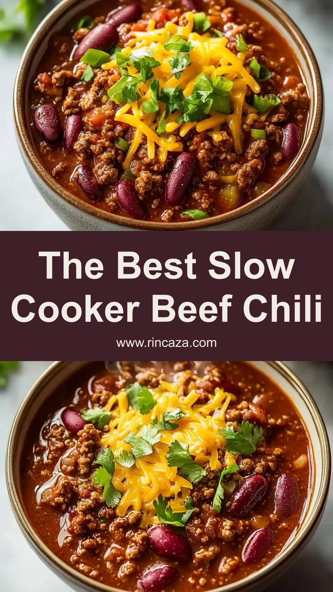 Classic Slow Cooker Beef Chili With Hearty Beans and Warm Spices — pin 3