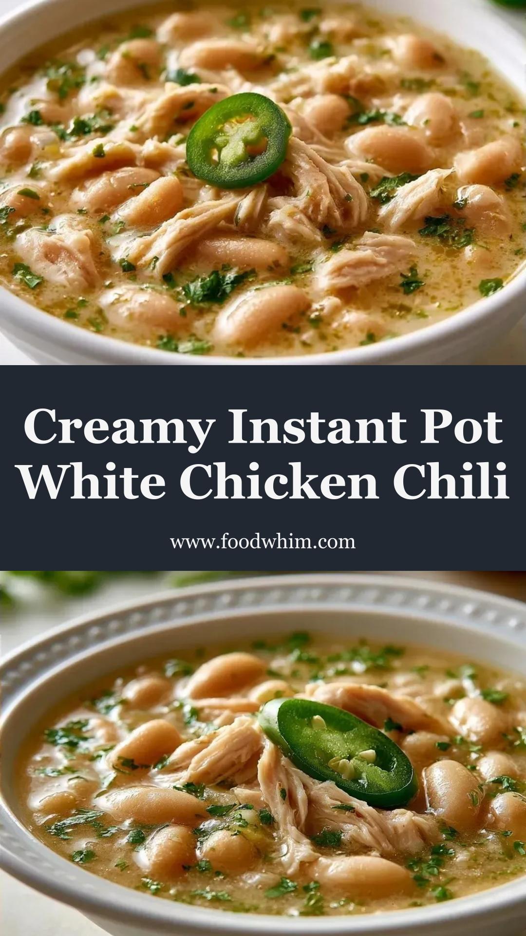 Instant Pot White Chicken Chili: Creamy and Hearty for Easy Meal Prep — pin 3