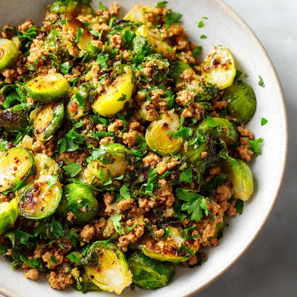 Ground Turkey and Brussels Sprouts: A 30-Minute Skillet Meal
