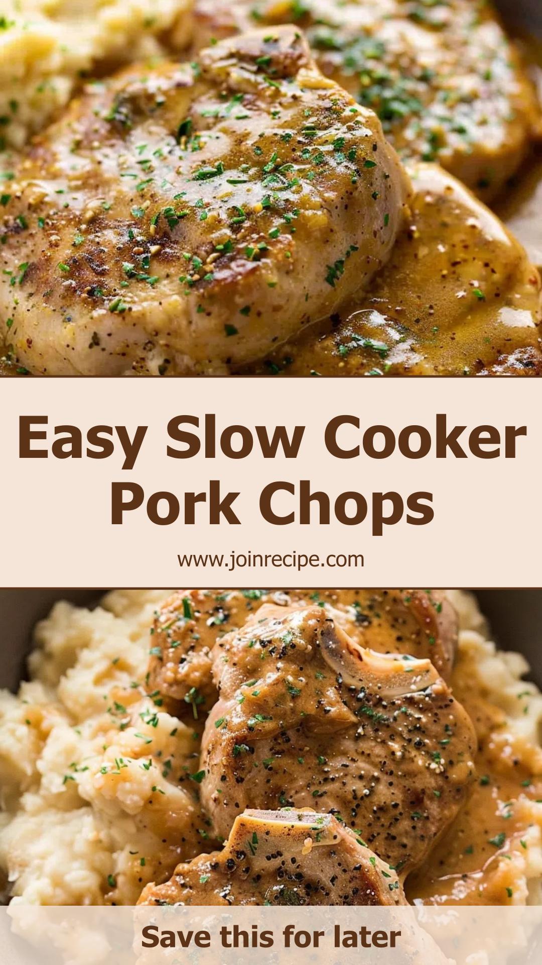 Creamy Ranch Slow-Cooker Pork Chops with Rich Gravy — pin 4