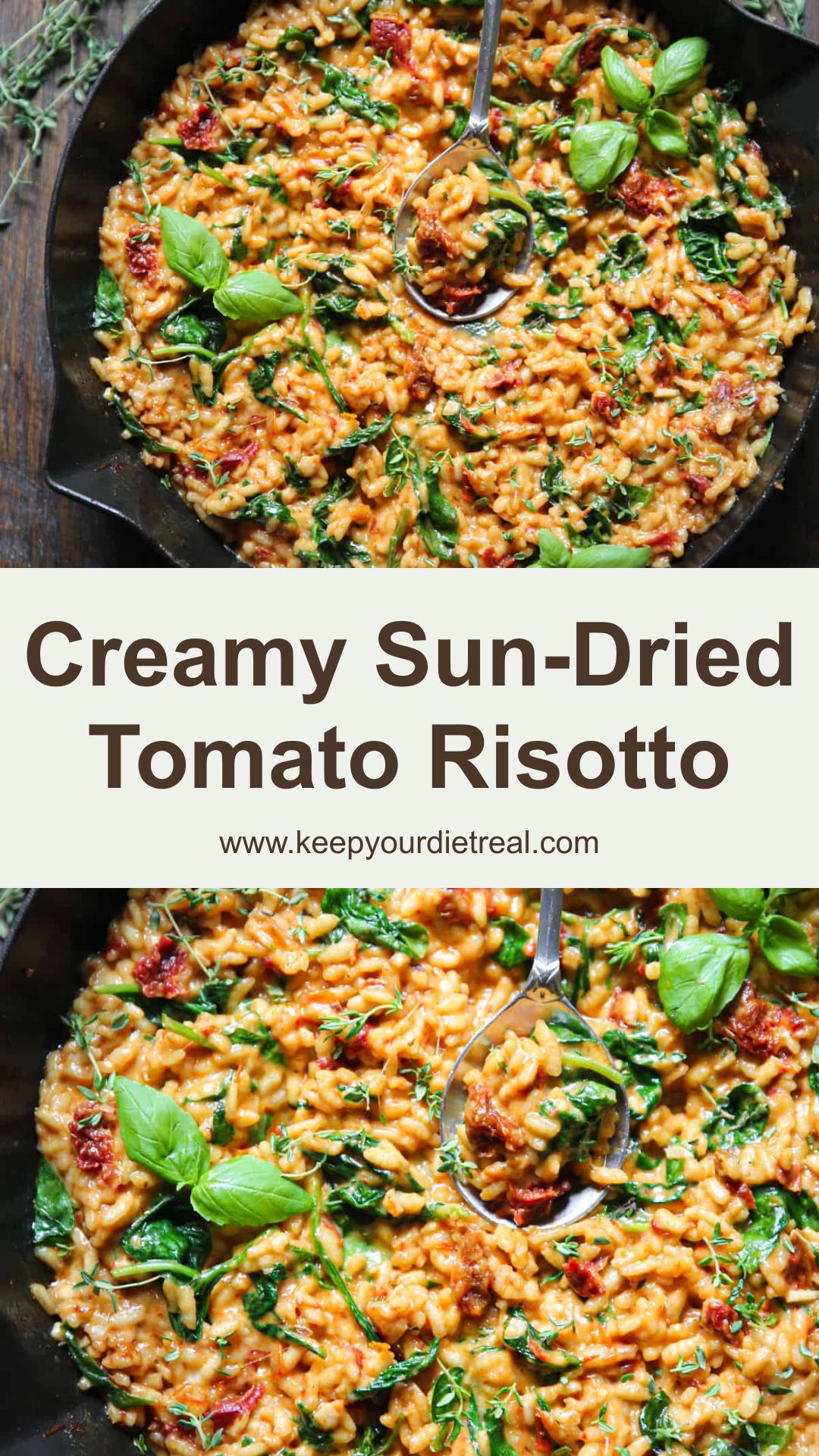 Sun-Dried Tomato Risotto with Creamy Arborio Rice and Parmesan — pin 3