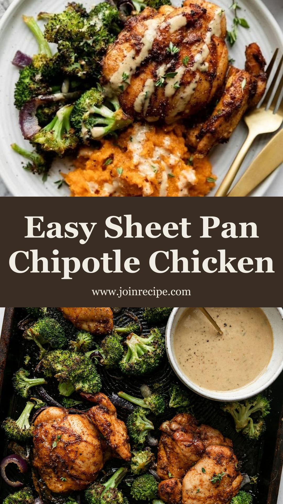 Sheet Pan Chipotle Chicken Thighs with Broccoli and Honey-Mustard Sauce — pin 2