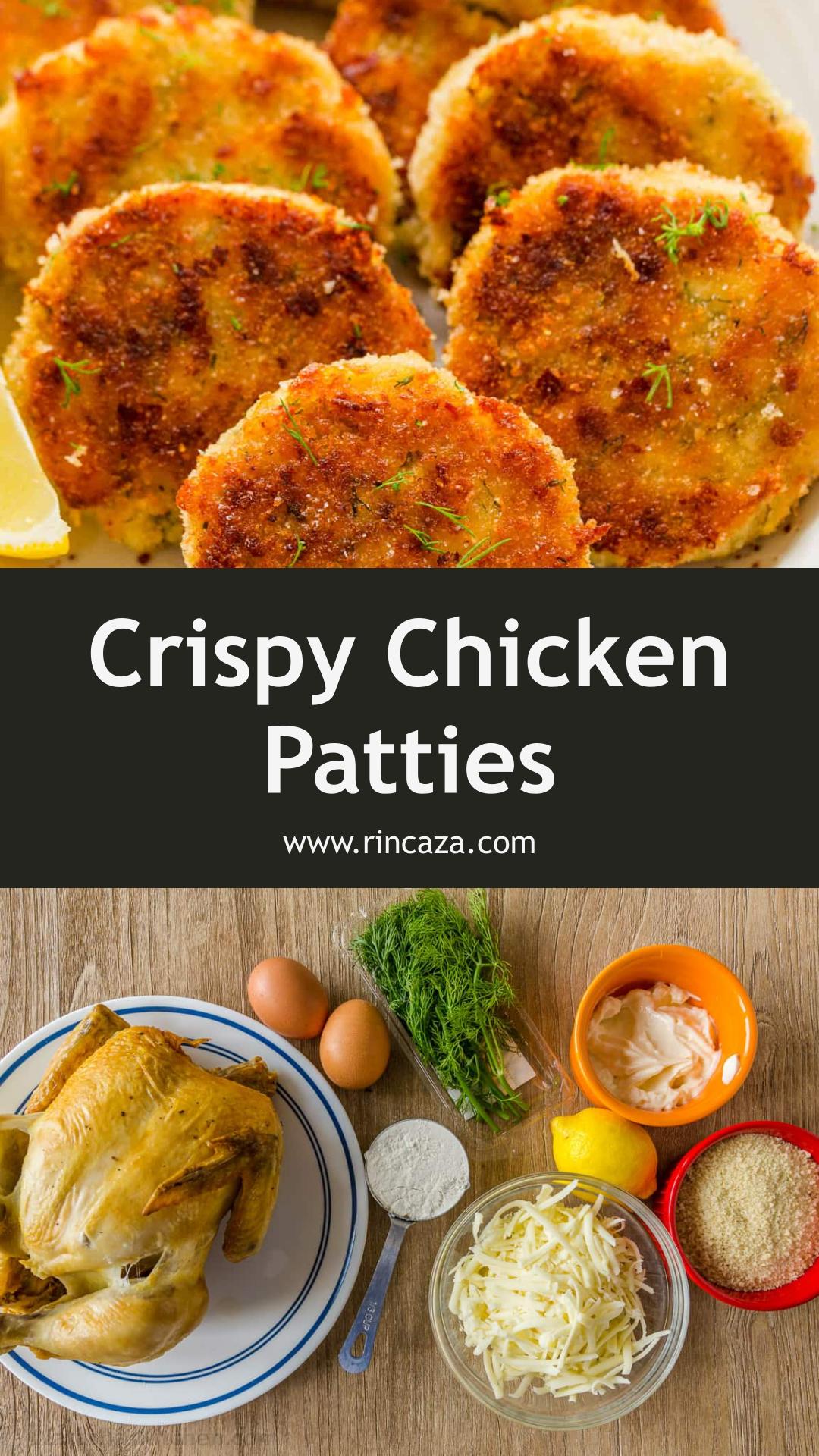Chicken Patties with Crisp Panko and Cheesy Lemon-Dill Centers — pin 3