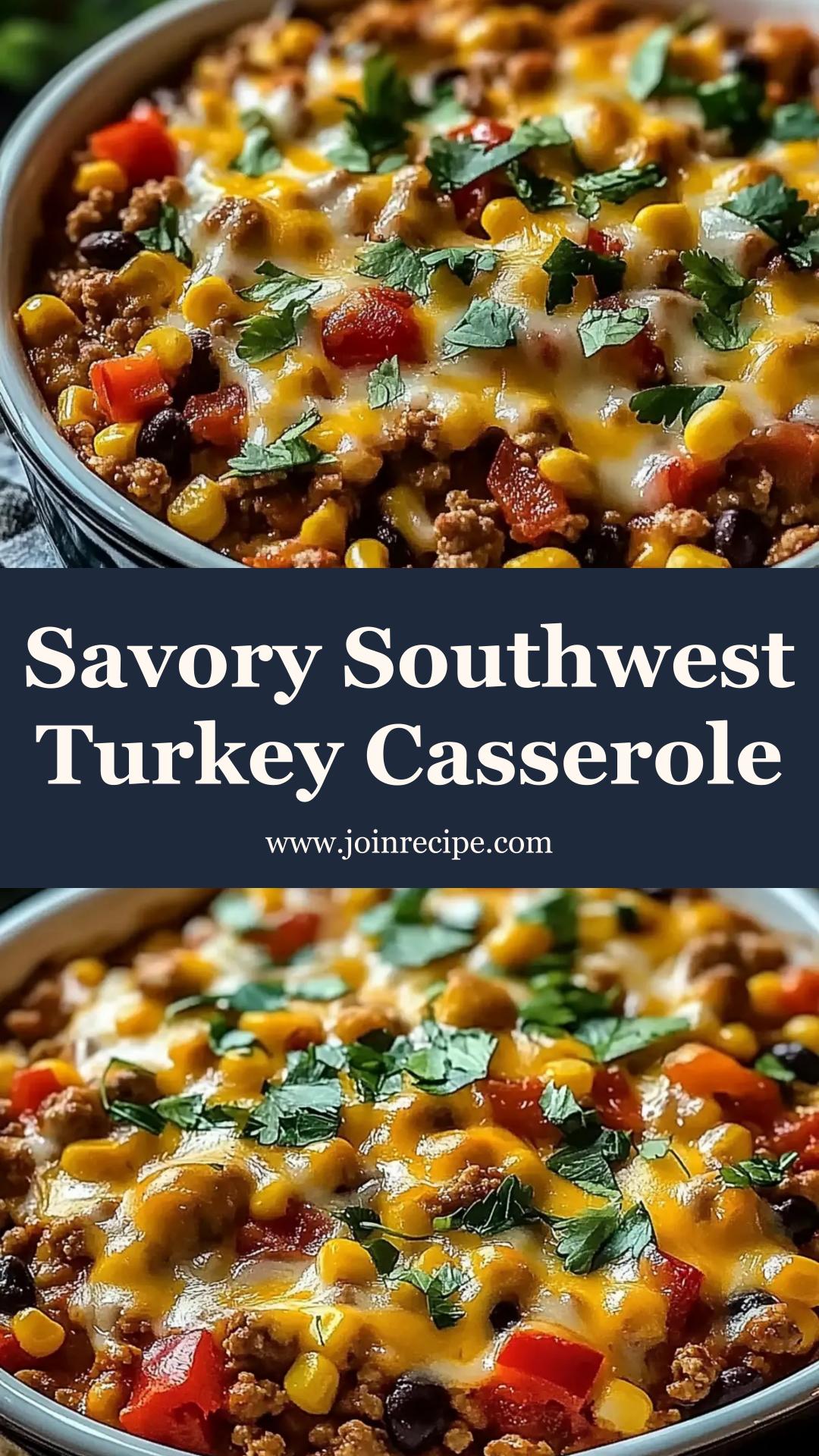 Savory Southwest Ground Turkey Casserole — pin 2
