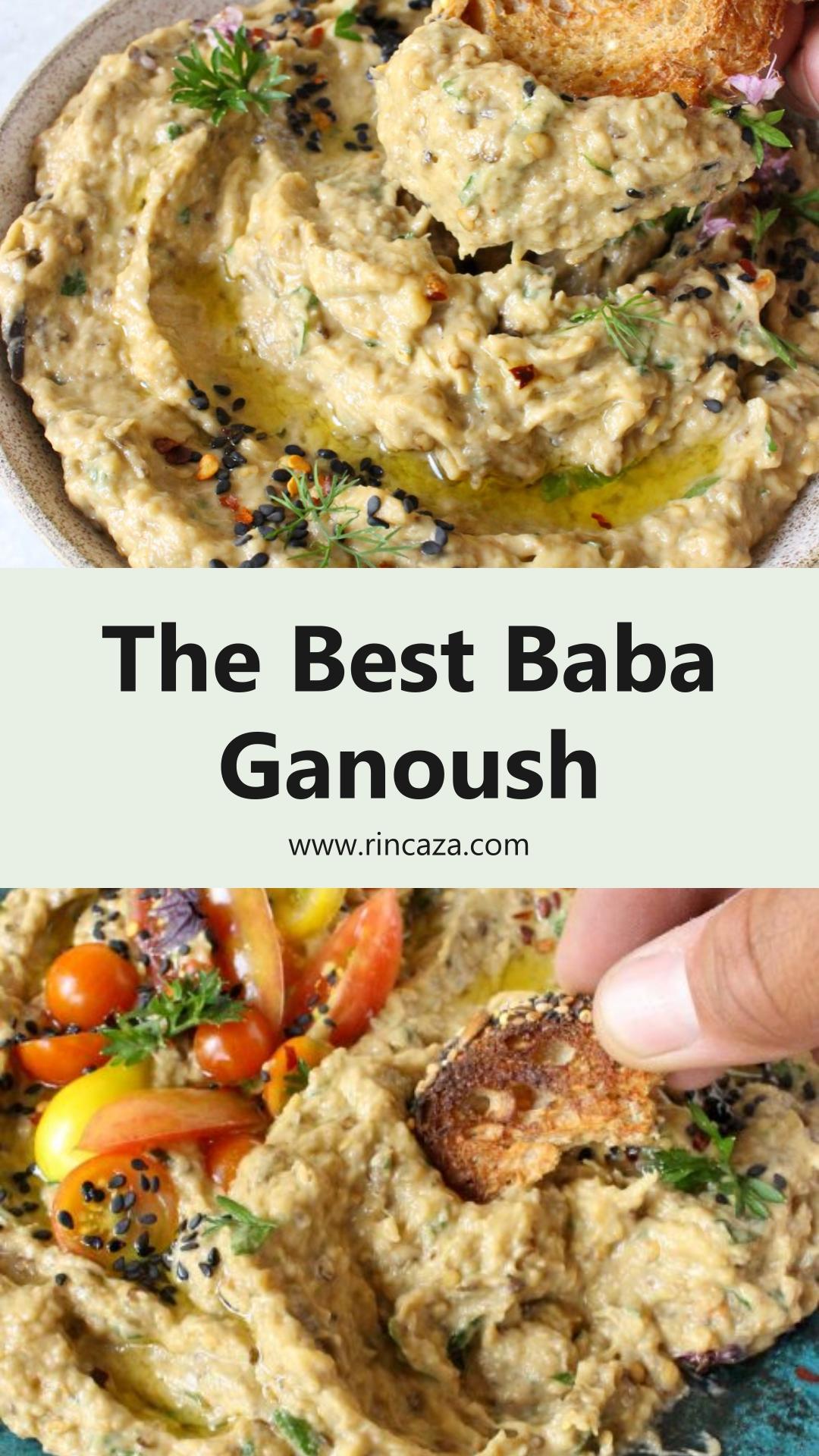 Lebanese Baba Ganoush With Smoky Charred Eggplant and Tahini — pin 2