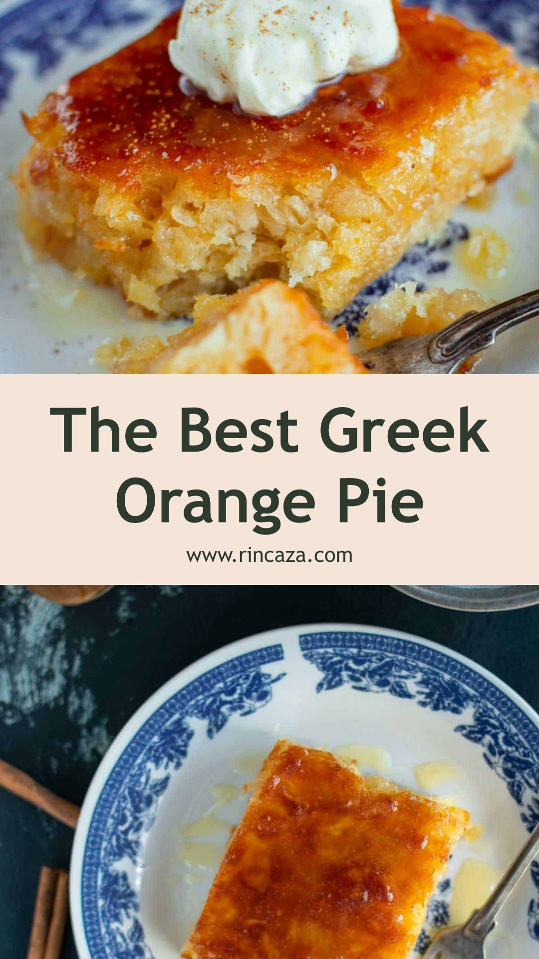Portokalopita Greek Orange Pie with Syrup-Soaked Phyllo — pin 1