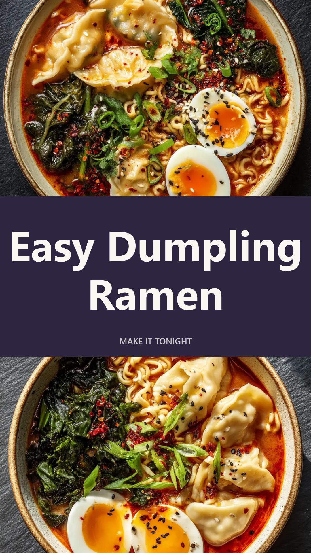 Dumpling Ramen with Garlic Ginger Broth — pin 1
