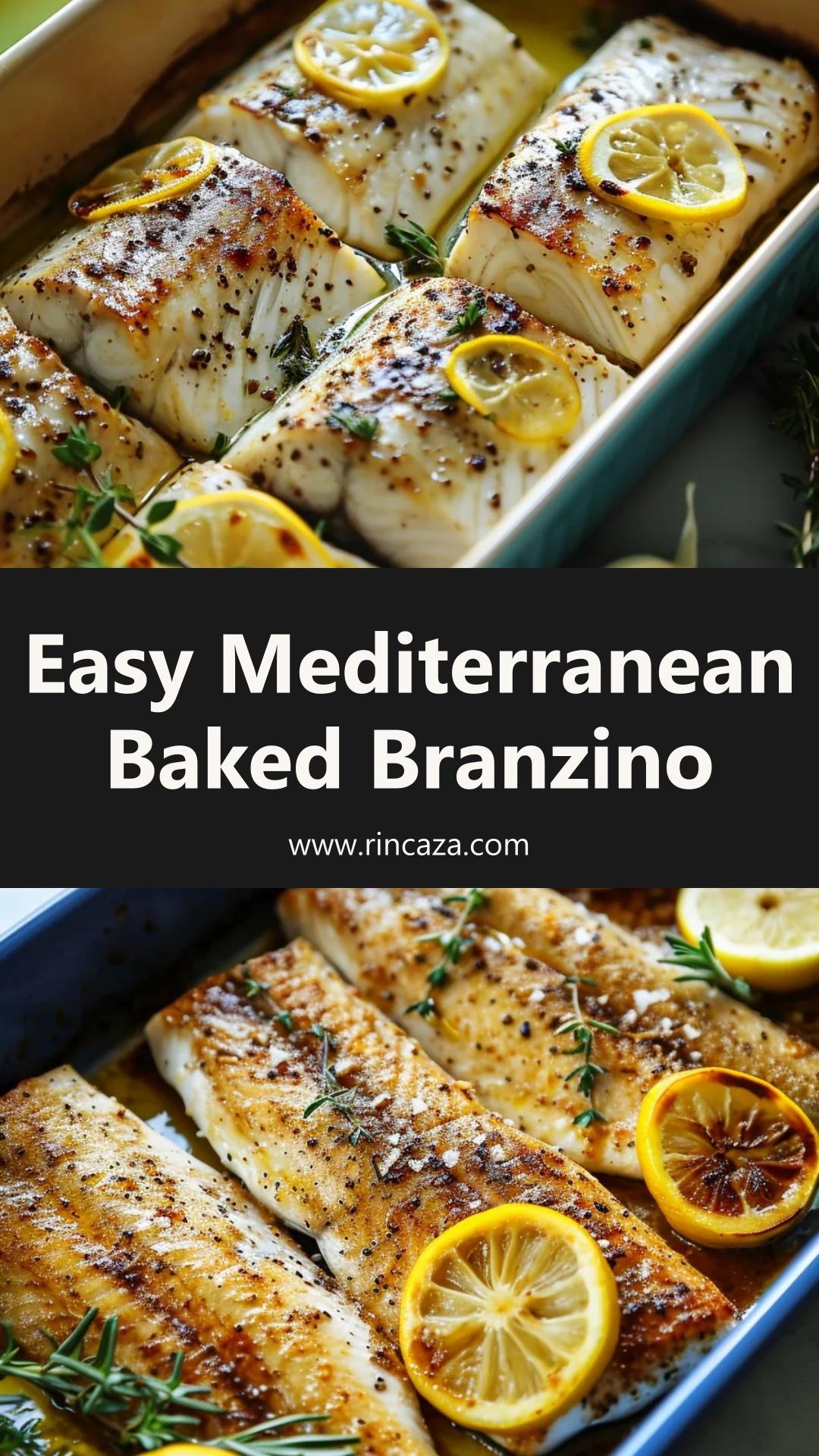 Mediterranean Baked Branzino with Lemon and Fresh Herbs — pin 2