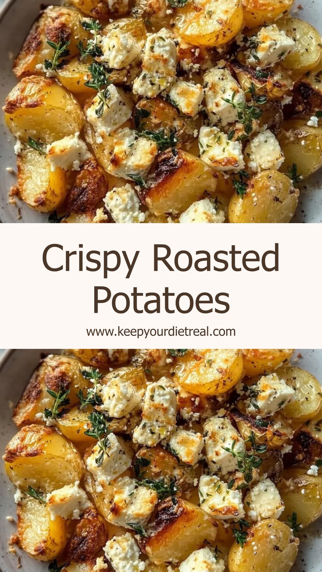 Roasted Potatoes with Baked Feta and Garlic: Crispy, Creamy Side Dish — pin 2