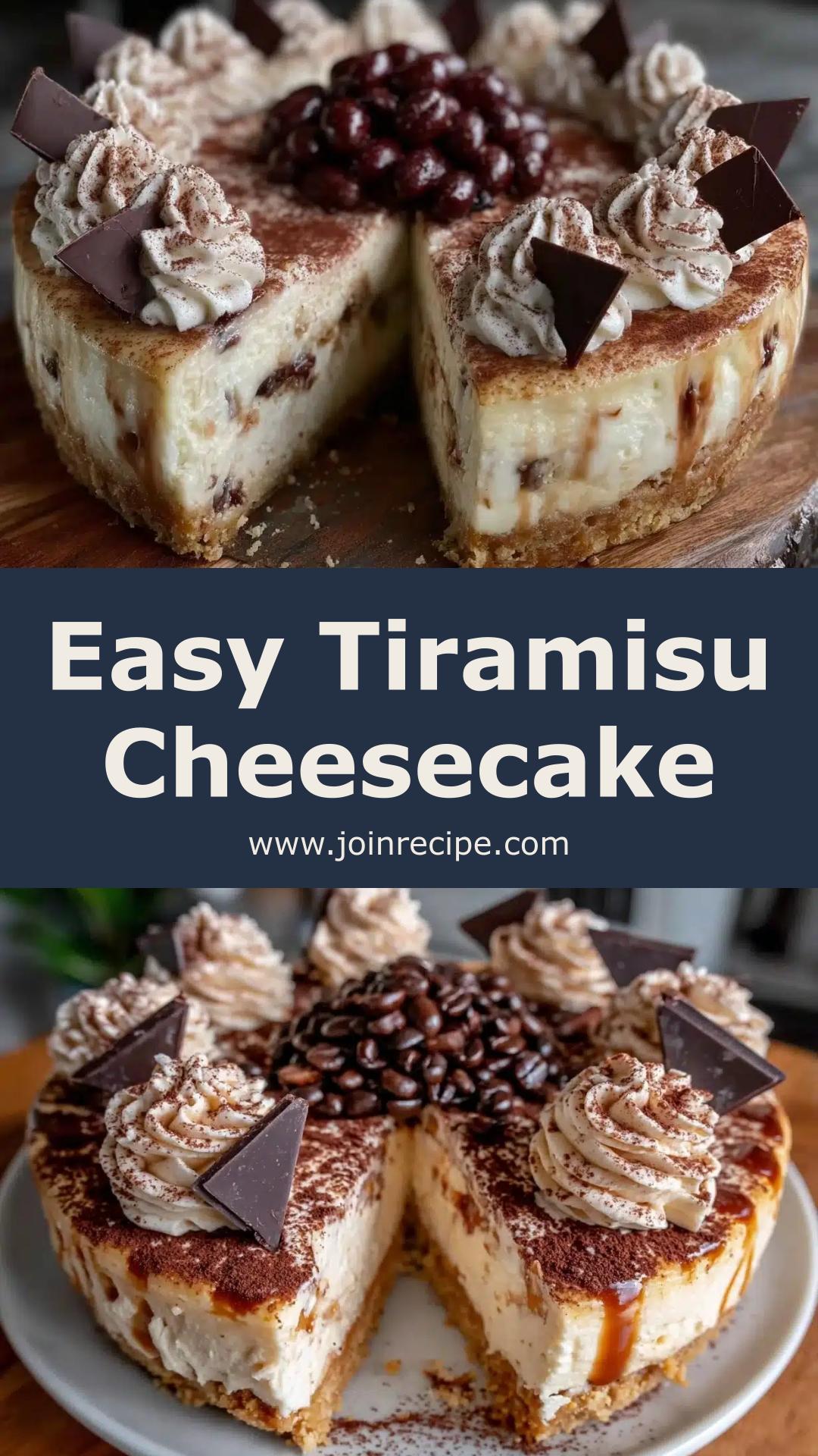 Easy Tiramisu Cold Brew Cheesecake: A No-Bake Italian Delight — pin 1
