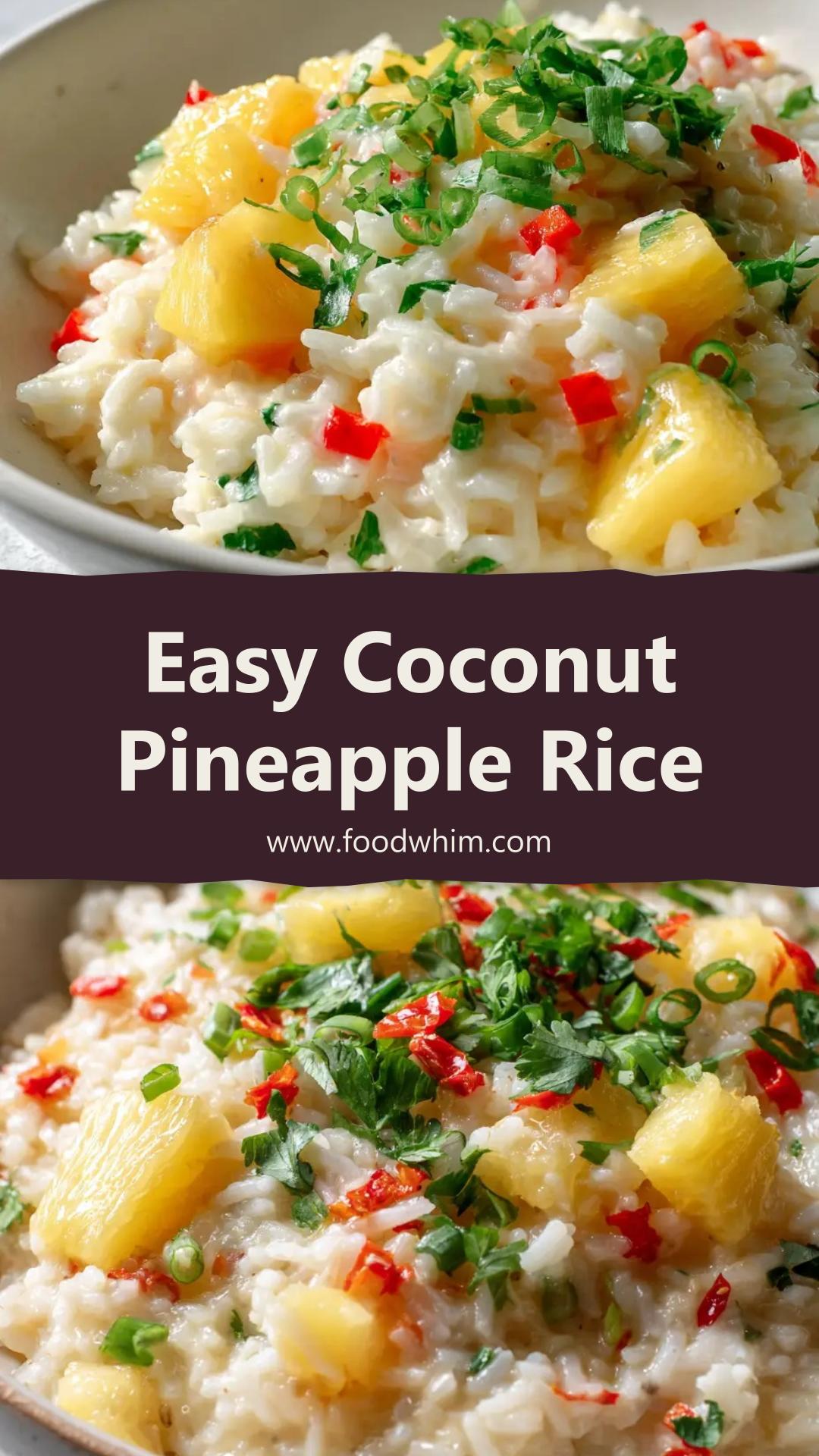 Coconut Pineapple Rice with Jasmine Rice and Coconut Milk — pin 1