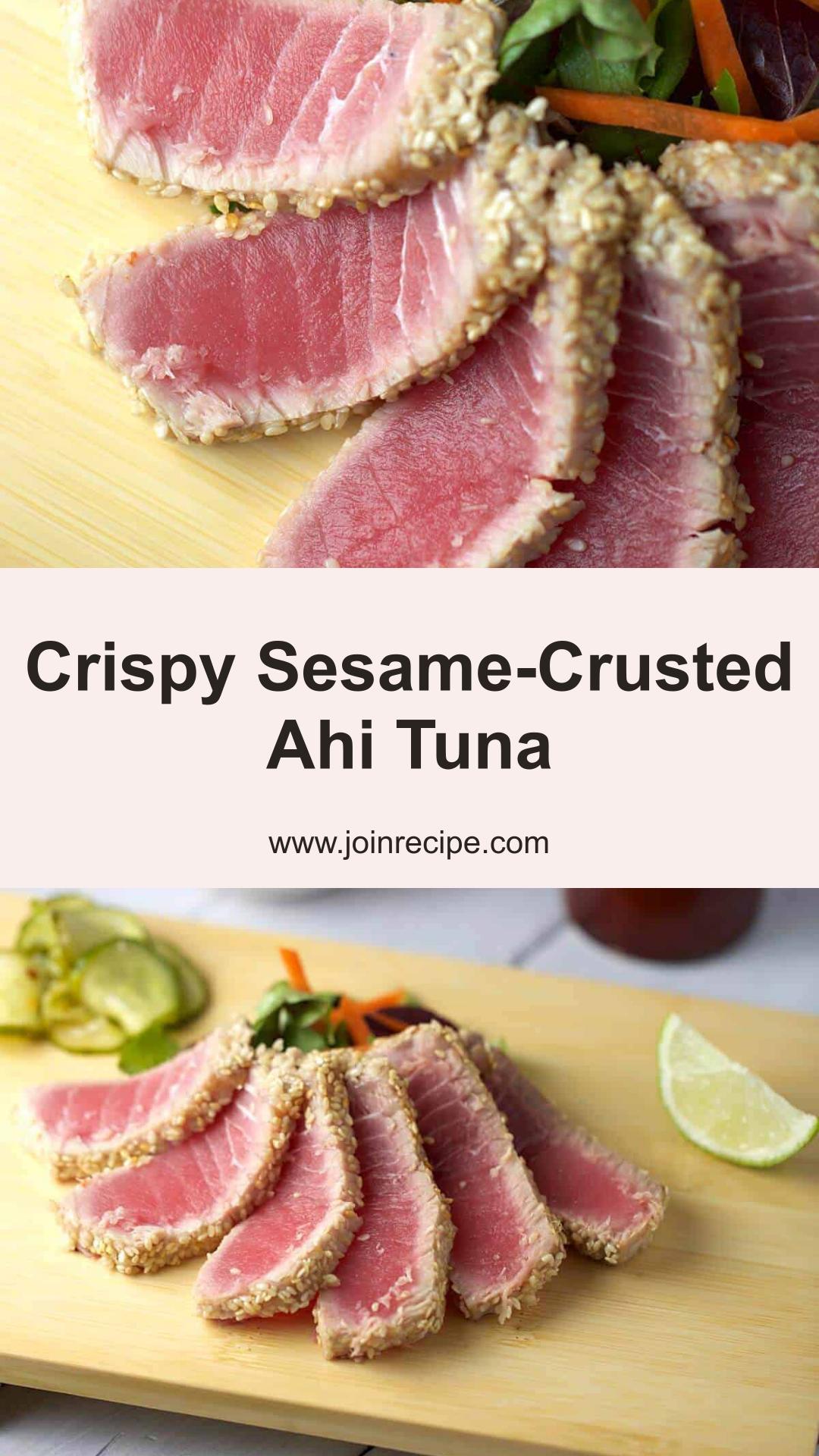 Sesame-Crusted Ahi Tuna with Soy Ginger Lime Sauce — pin 2