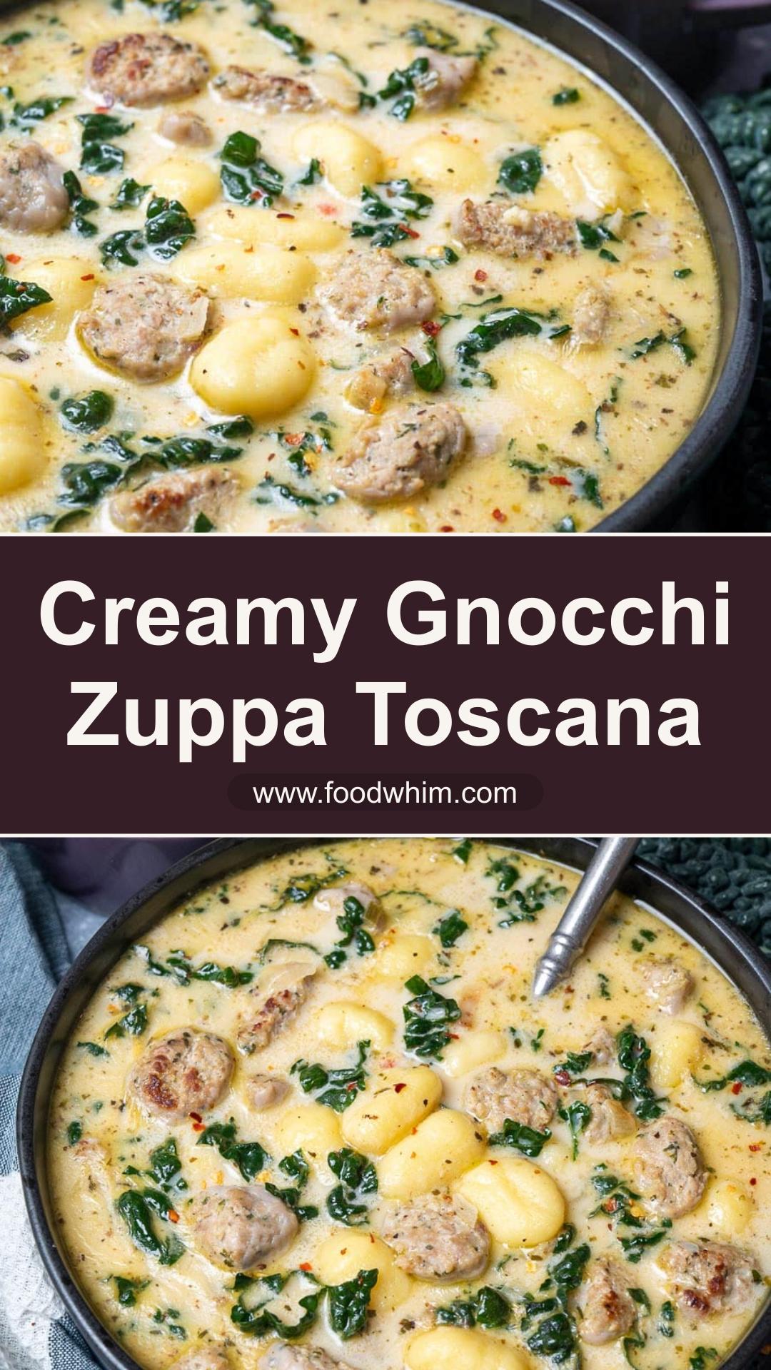 Gnocchi Zuppa Toscana with Tender Kale and Creamy Parmesan Broth — pin 1