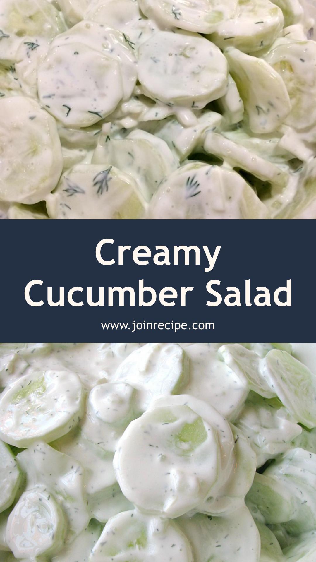 Creamy Cucumber Salad — pin 1