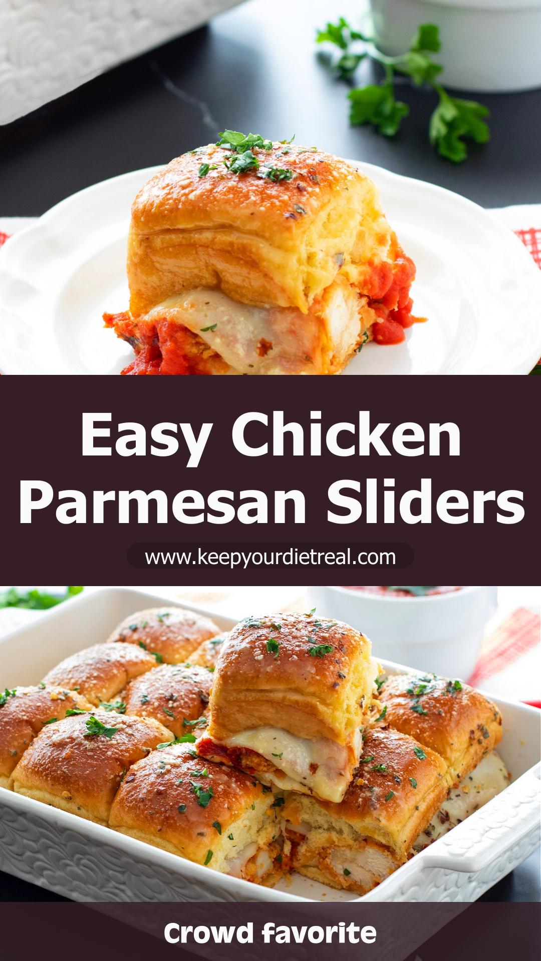 Chicken Parmesan Sliders with Gooey Mozzarella and Garlic Butter — pin 2