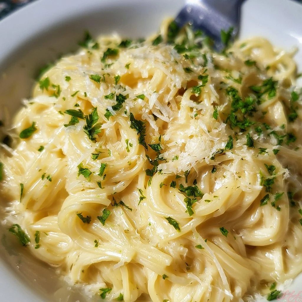Garlic Parmesan Pasta with Fragrant Garlic Butter and Creamy Parmesan