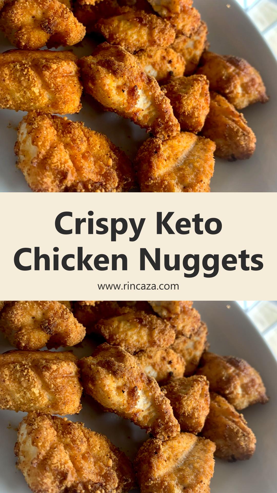 Keto Chicken Nuggets with Parmesan Almond Flour Coating and Buffalo Sauce — pin 2
