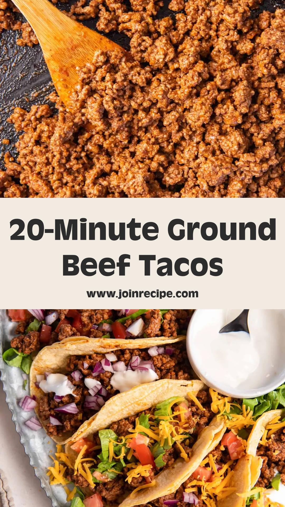 Ground Beef Tacos: 20-Minute Seasoned Taco Meat With Warm Tortillas — pin 3