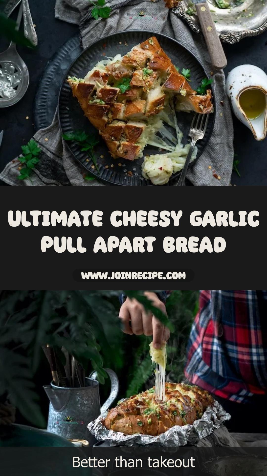 Cheesy Garlic Pull Apart Bread With Gooey Mozzarella — pin 1