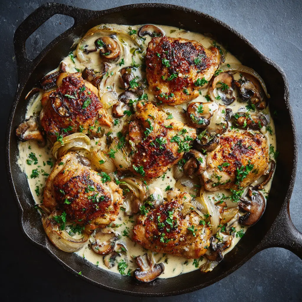 Irish Whiskey Chicken with Creamy Skillet Sauce
